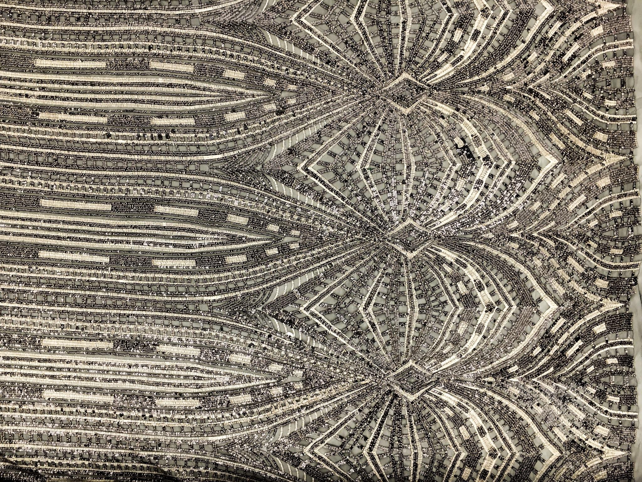 Metallic Embroidery and Sequins on Tulle0