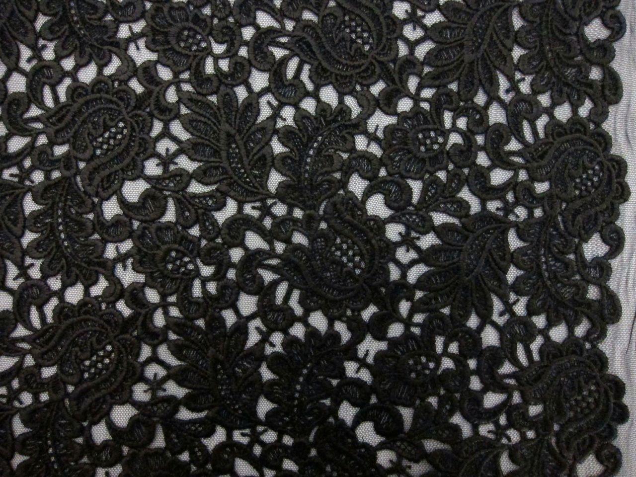 Coated Embroidered Tulle0