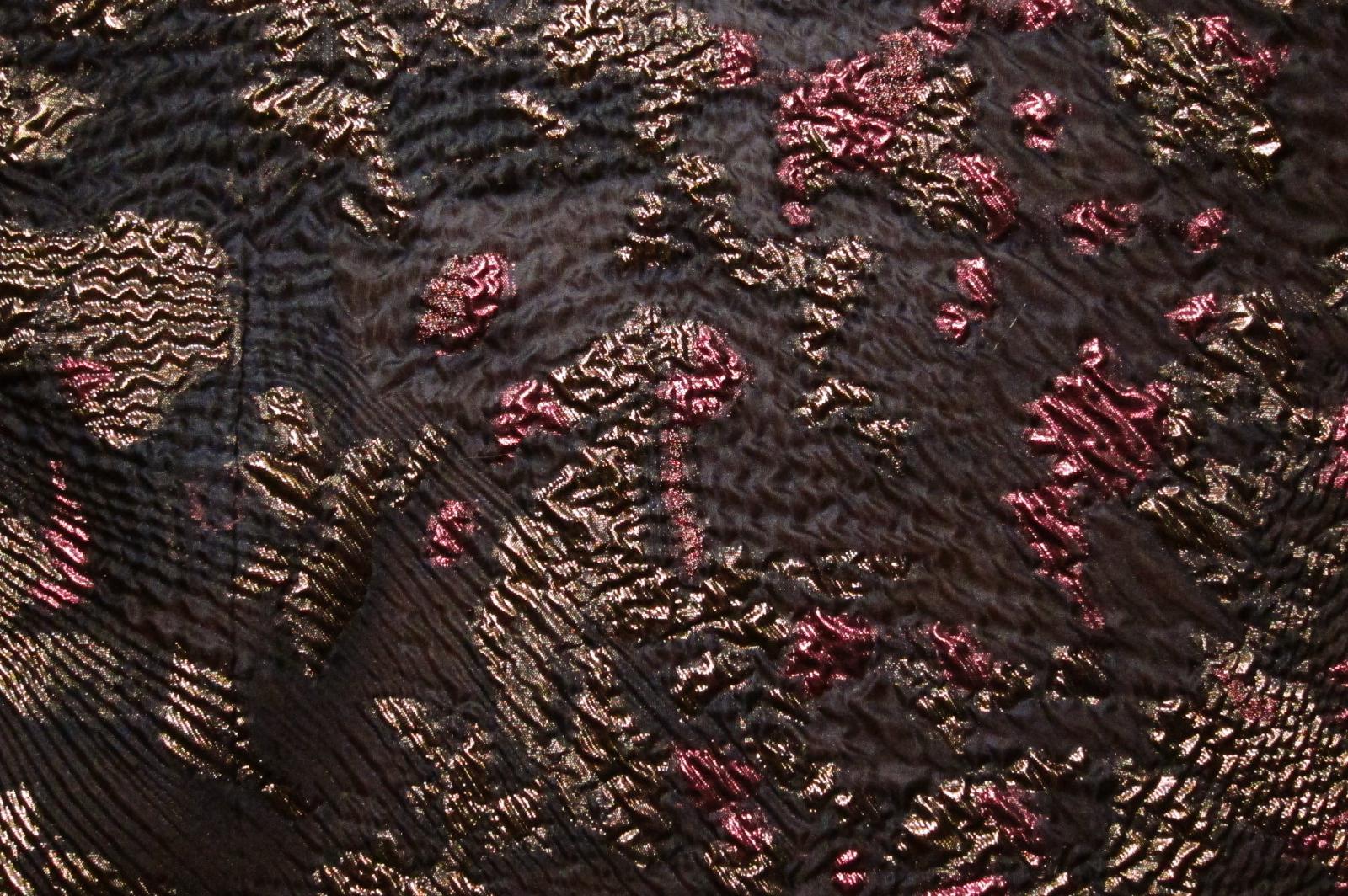 Silk Blend Metallic Fil Coupé Organza0