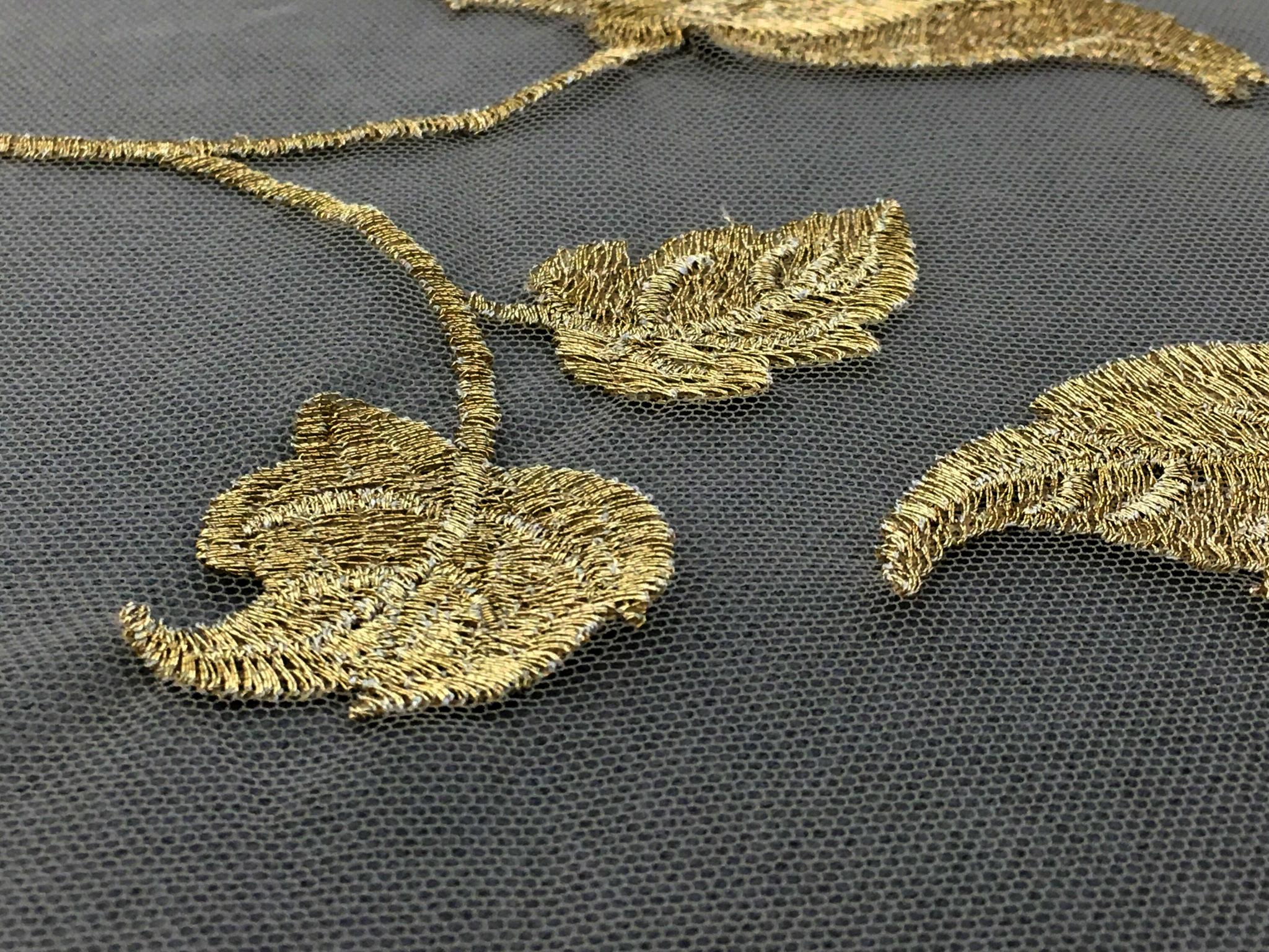 Floral Metallic Embroidered Tulle2