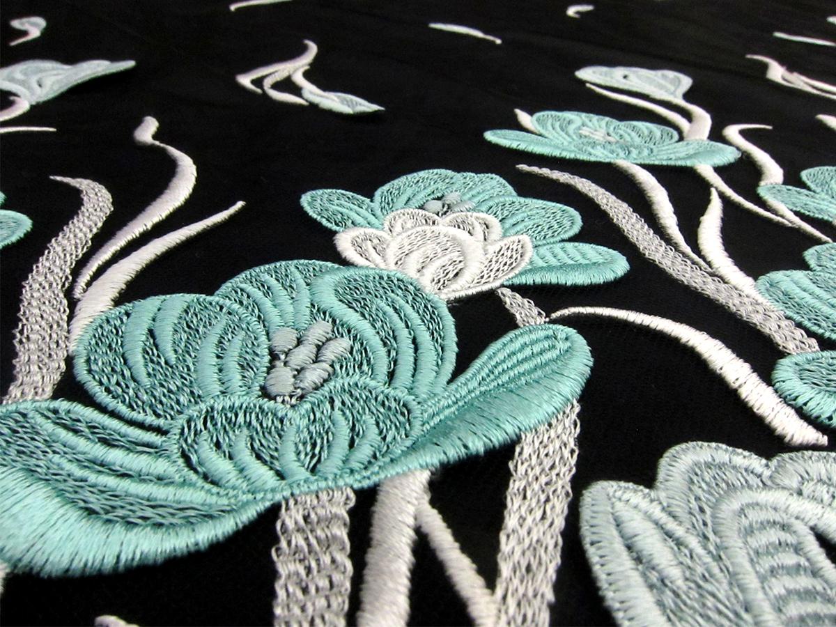 3D Flowers on Embroidered Tulle1