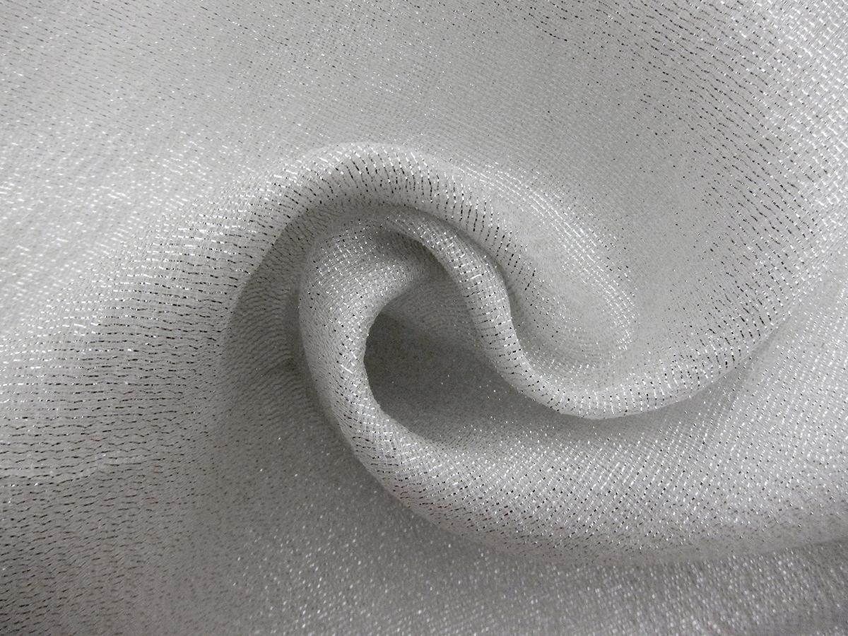 Silk Blend Metallic Marquisette0