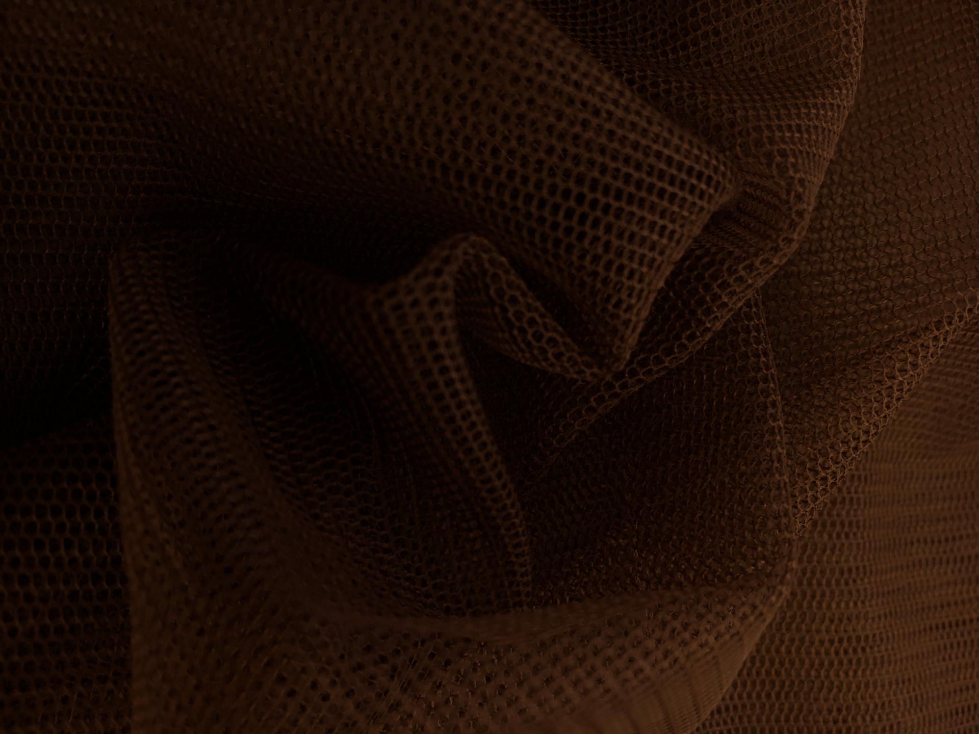 Nylon Bobbinet in Marrone0