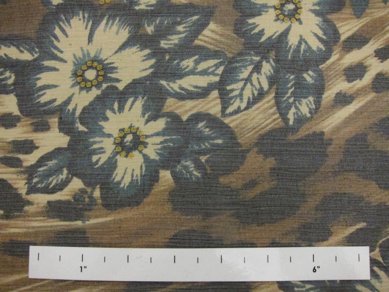 Printed and Painted Silk Crinkle Chiffon0