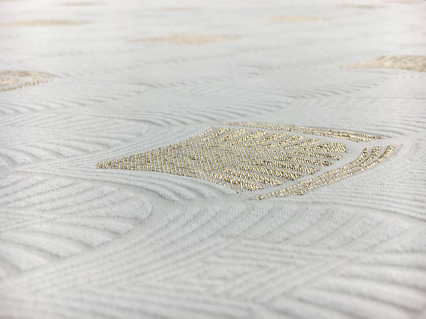 Silk and Cotton Blend with Metallic Jacquard Art Deco Details2