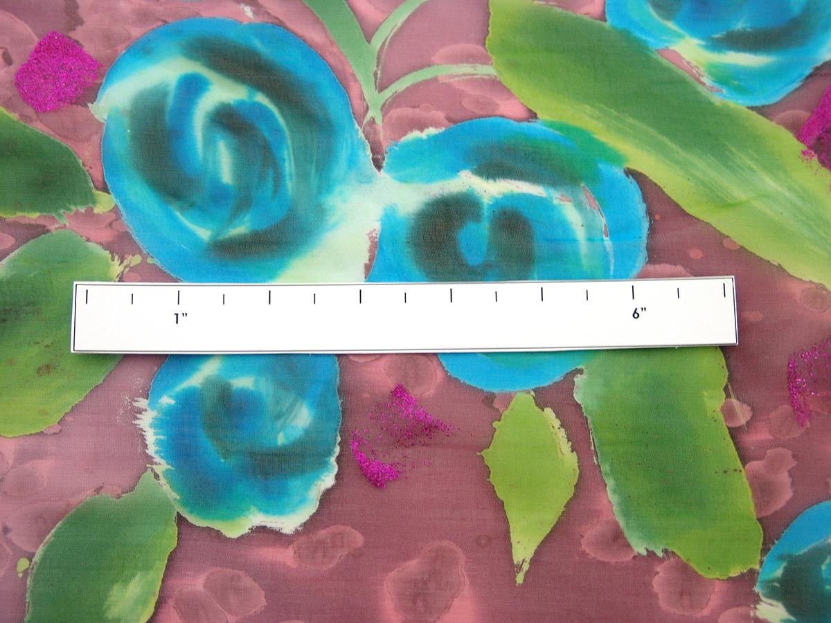 Printed Metallic Silk Chiffon2