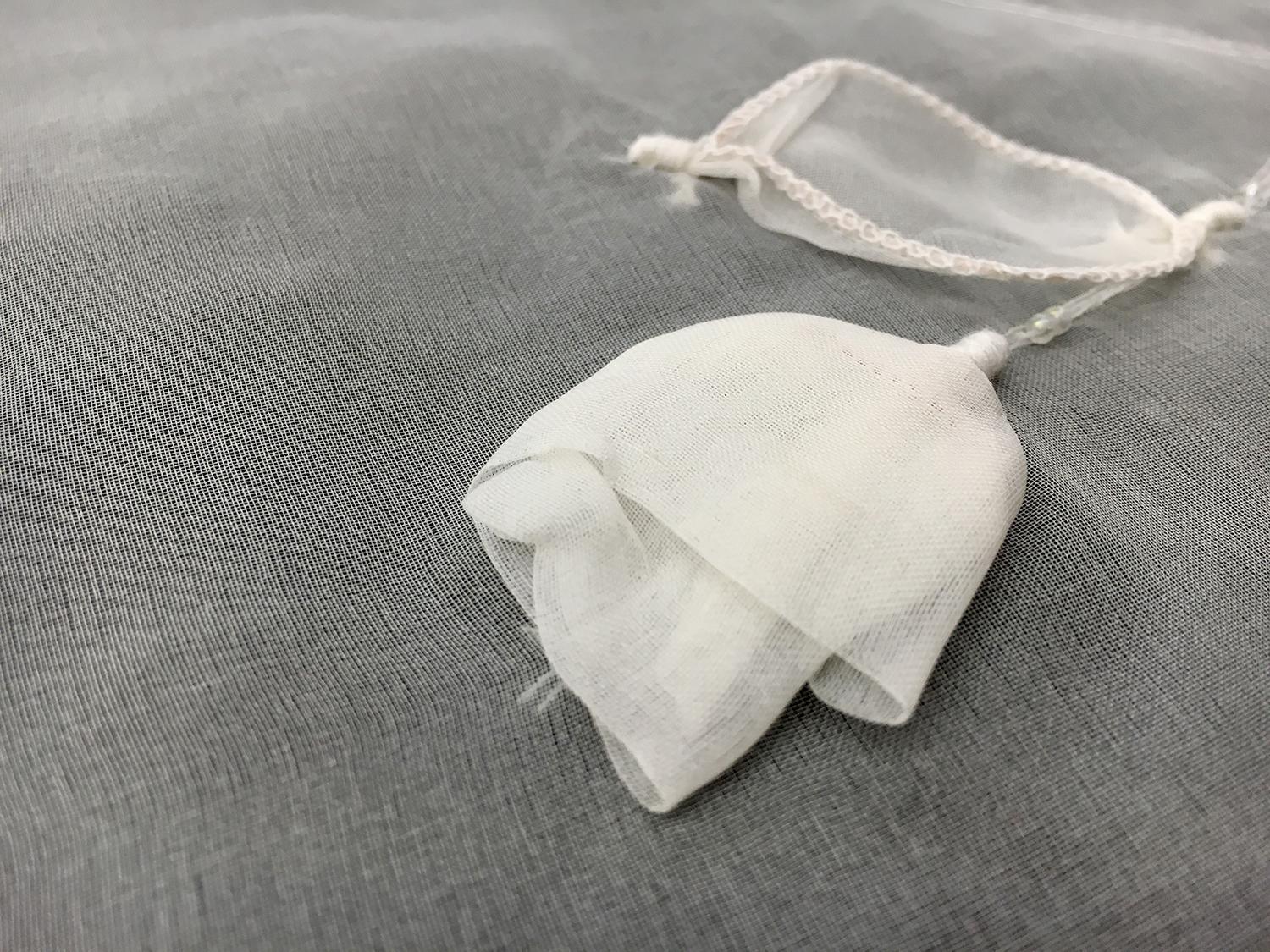 Silk Organza with Appliqued Tulips0