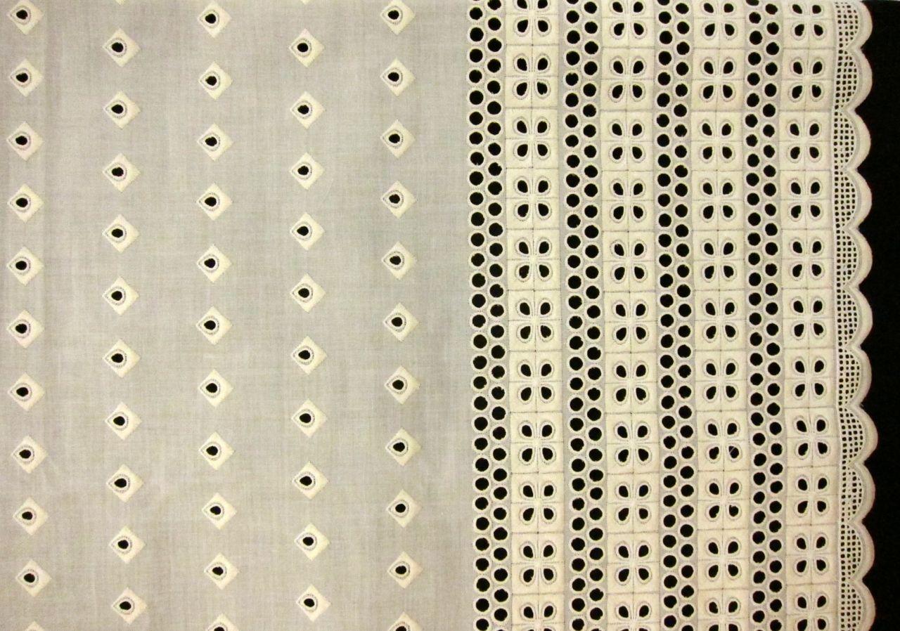 Cotton Eyelet in Ecru0