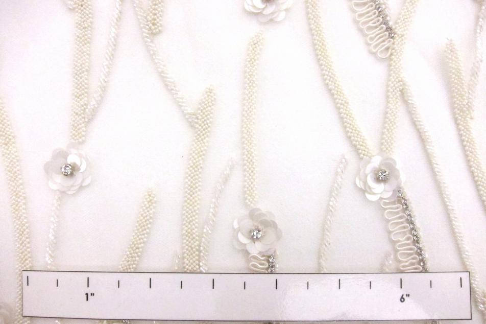 Degrade Hand Beaded ReEmbroidered Tulle2