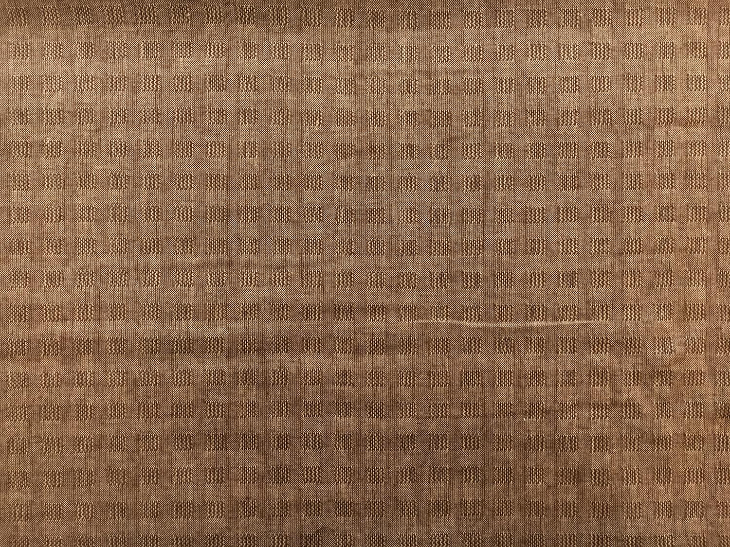 Woven Cotton Novelty Check in Caramel