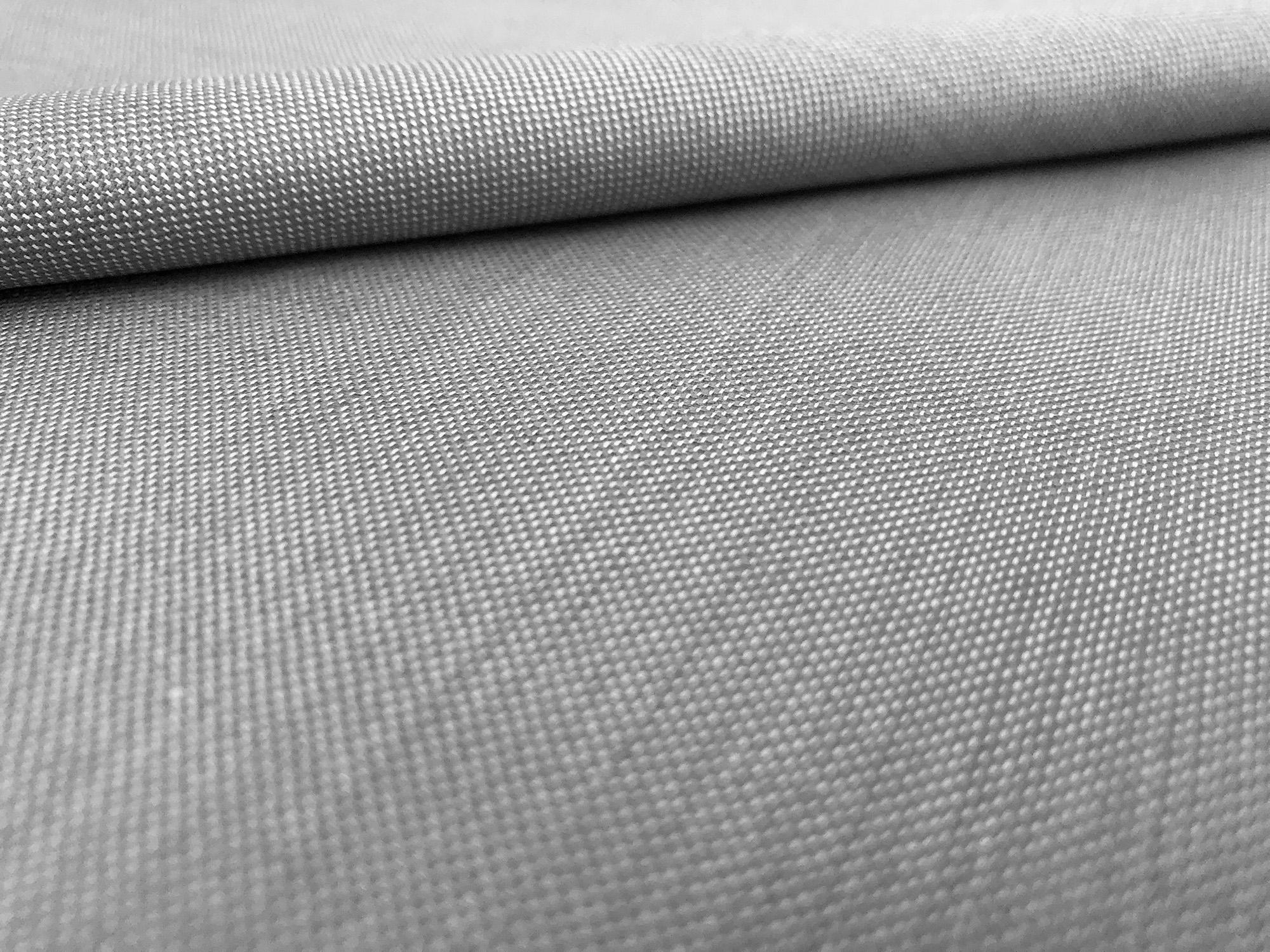 Wool Silk Blend Sharkskin Suiting in Pearl Grey0