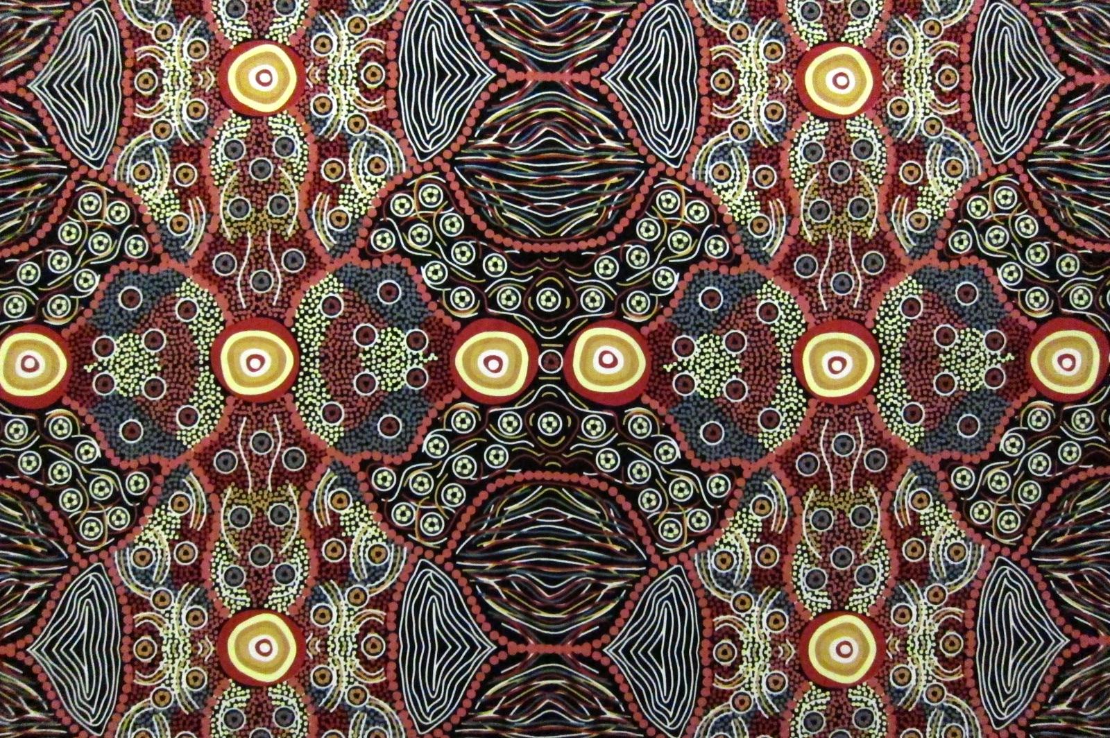 Australian Cotton Print With Aboriginal Motif0