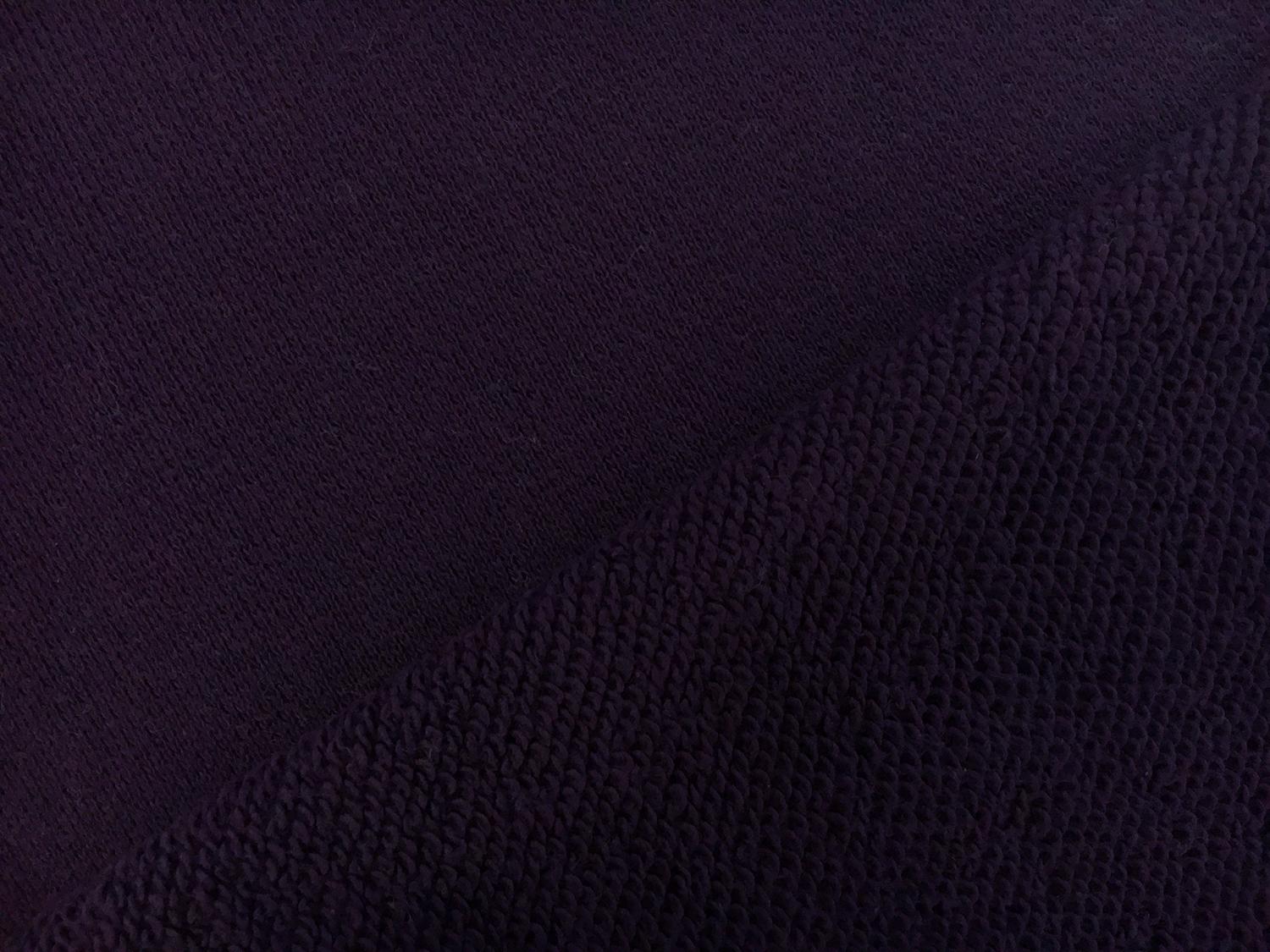 Large Loop Cotton French Terry Knit in Plum0