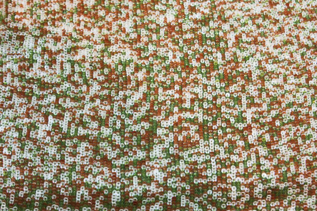 Sequins on Silk Chiffon0