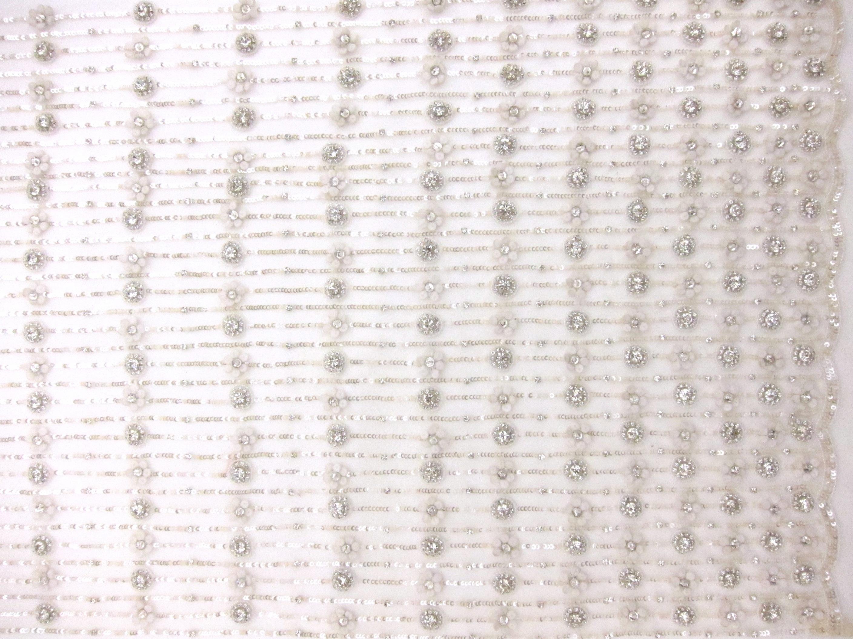 Degradé Hand Beaded and ReEmbroidered Tulle1