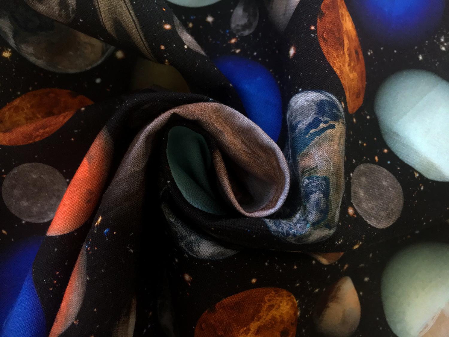 Celestial Planets Cotton Broadcloth Print1
