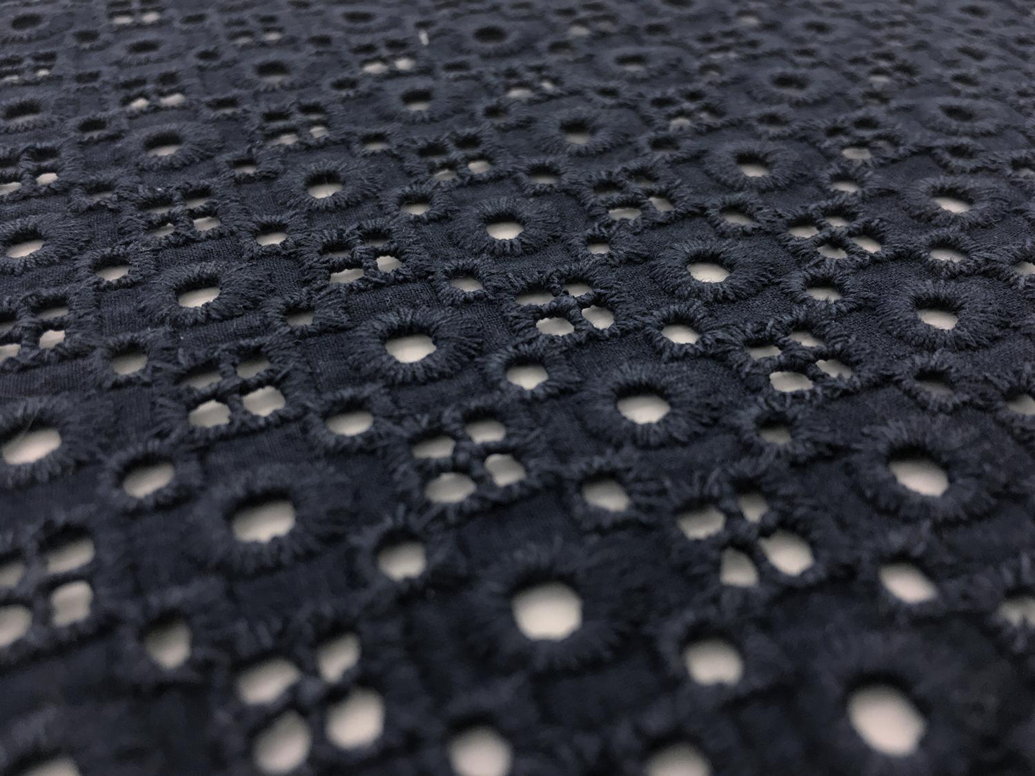 Cotton Eyelet in Midnight Navy2
