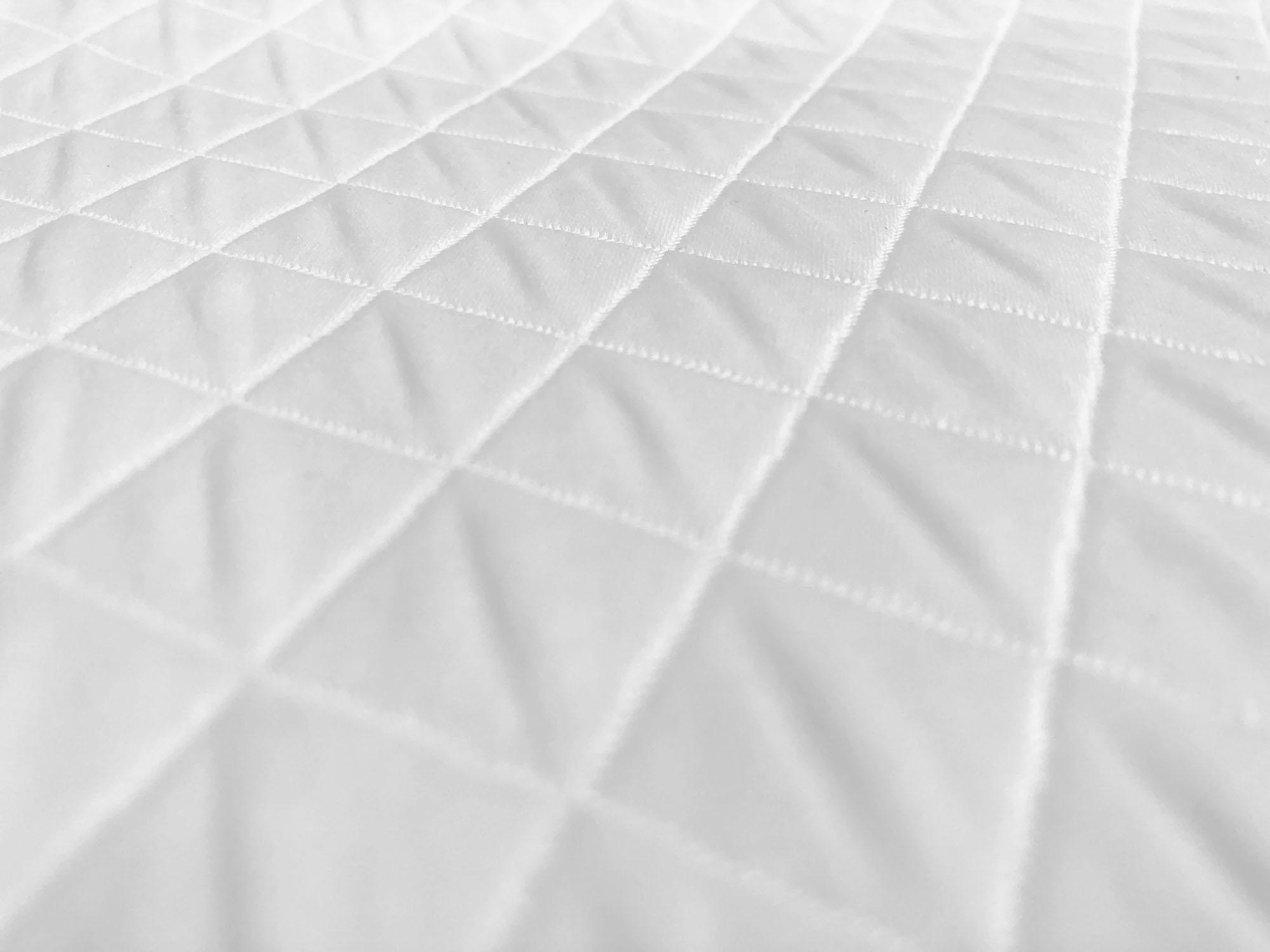 Diamond Quilted Woven Polyester in White2