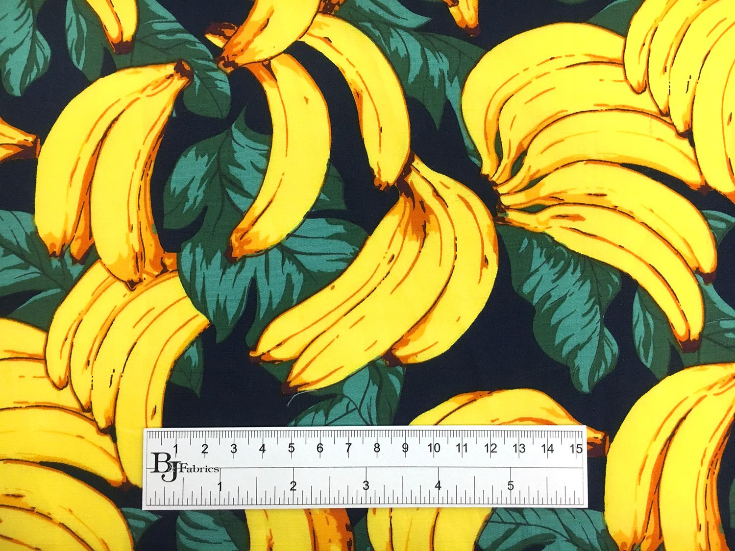 Cotton Broadcloth Banana Bunches Print3