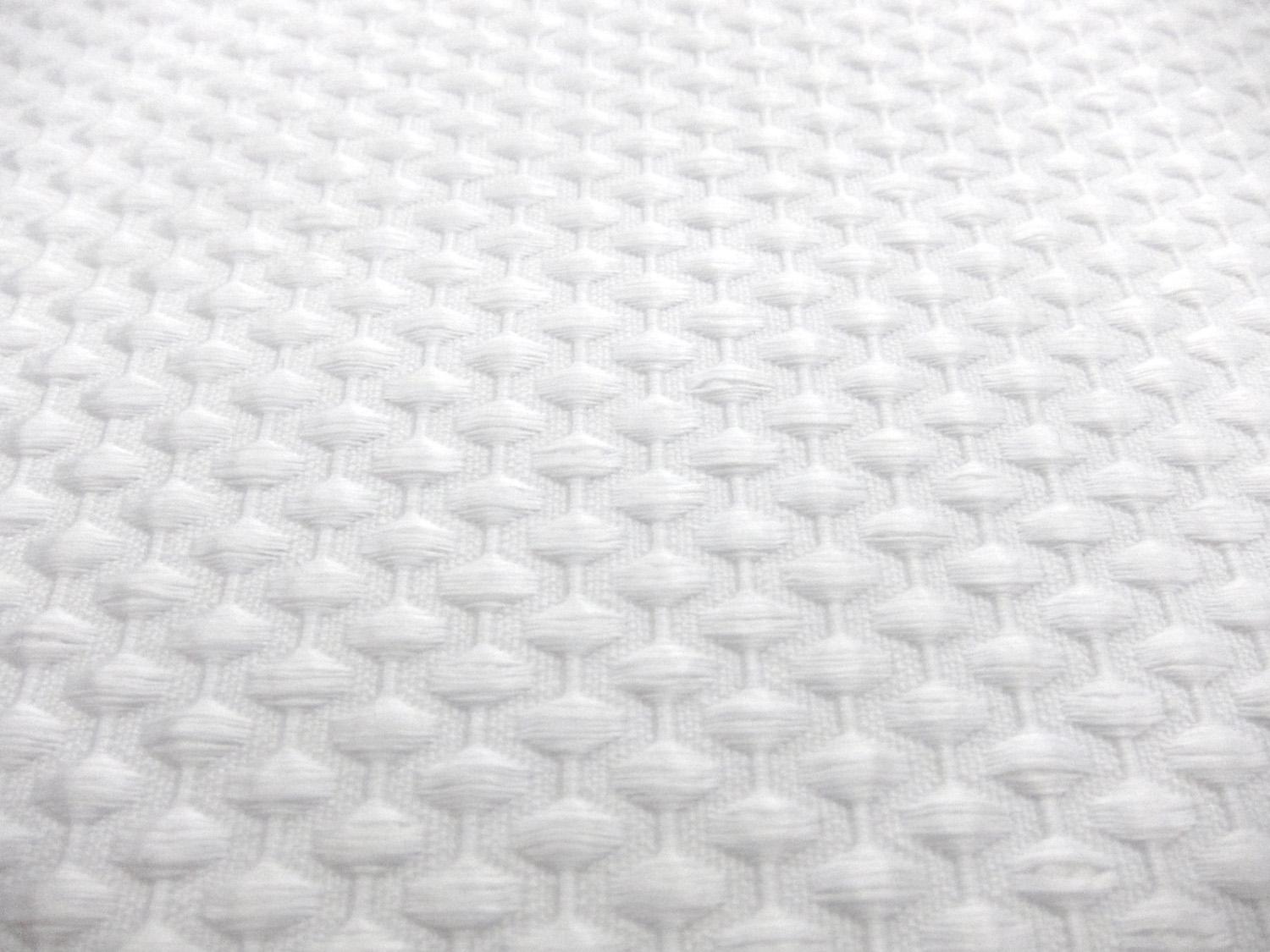 Stretch Cotton Poly Blend Pique in White0