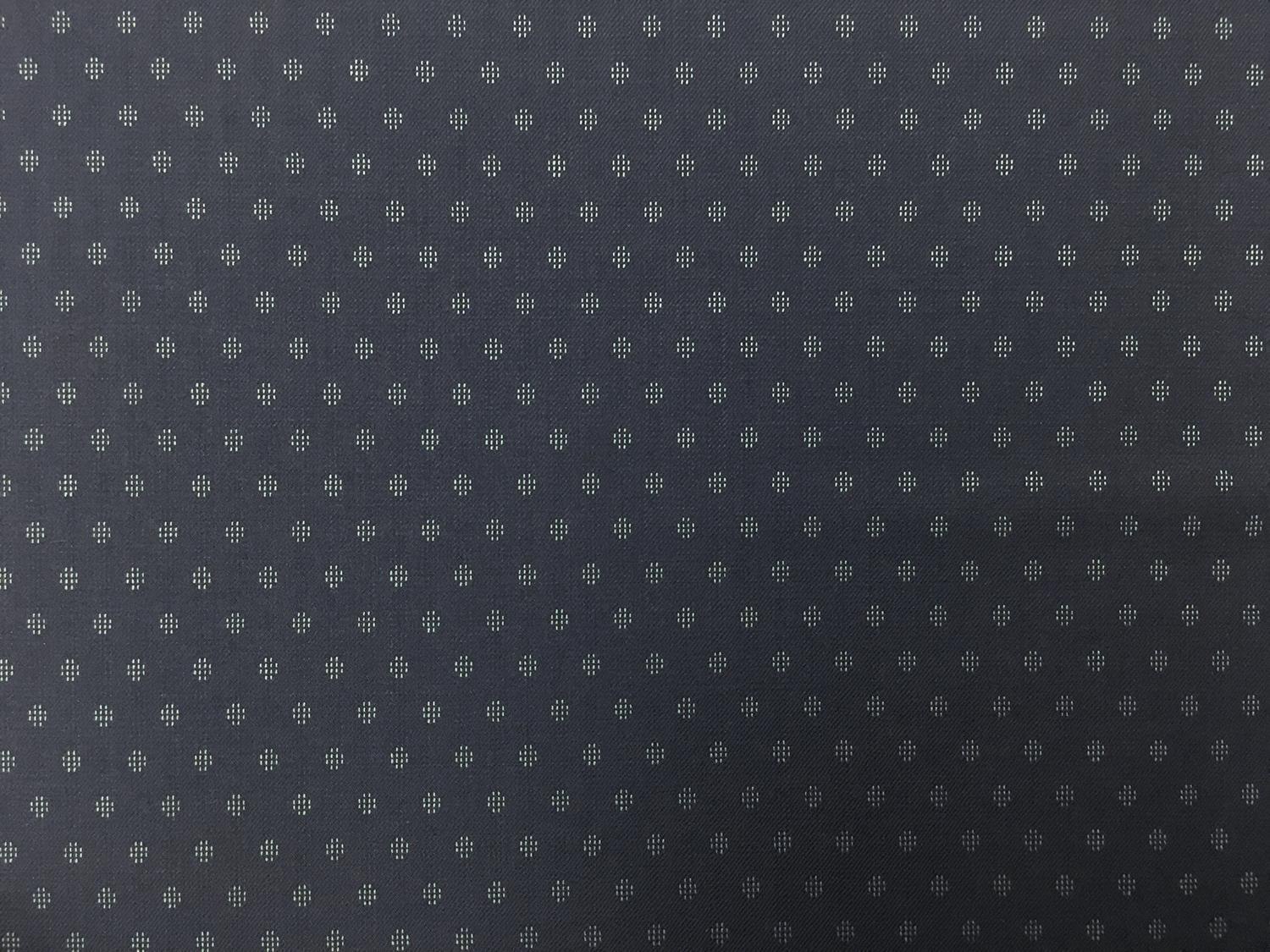 Italian Wool And Lycra Suiting With Woven Dots0