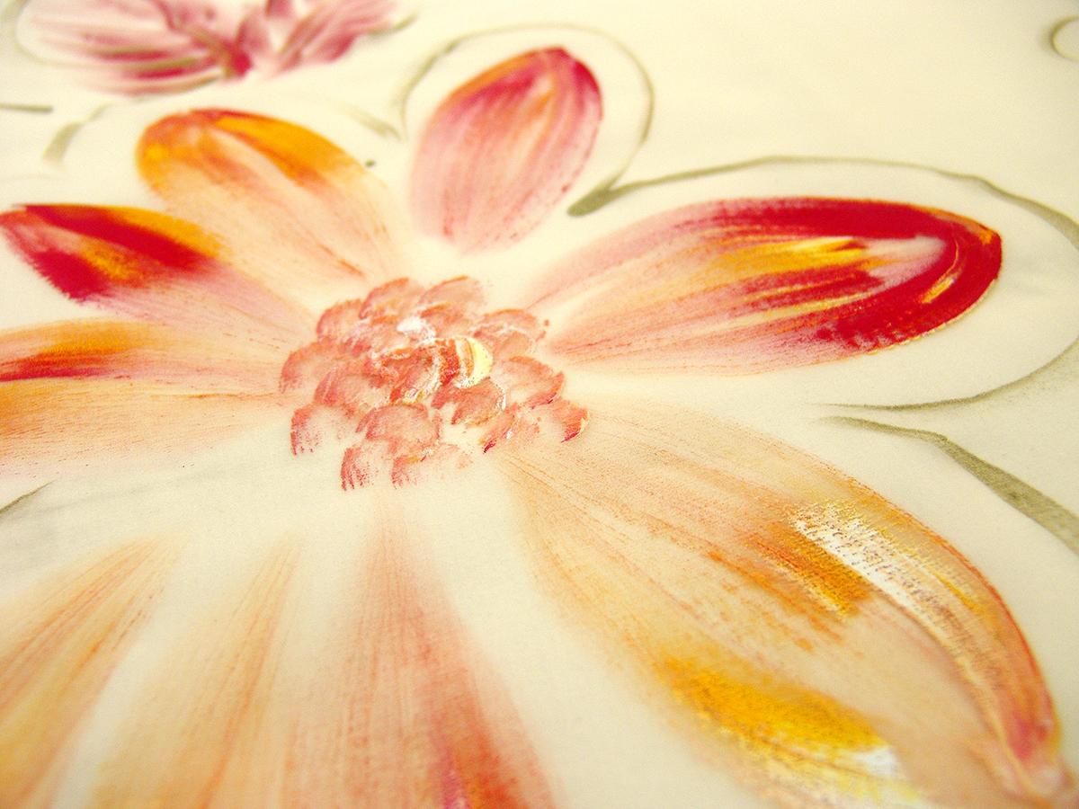 Hand Painted Silk Chiffon1