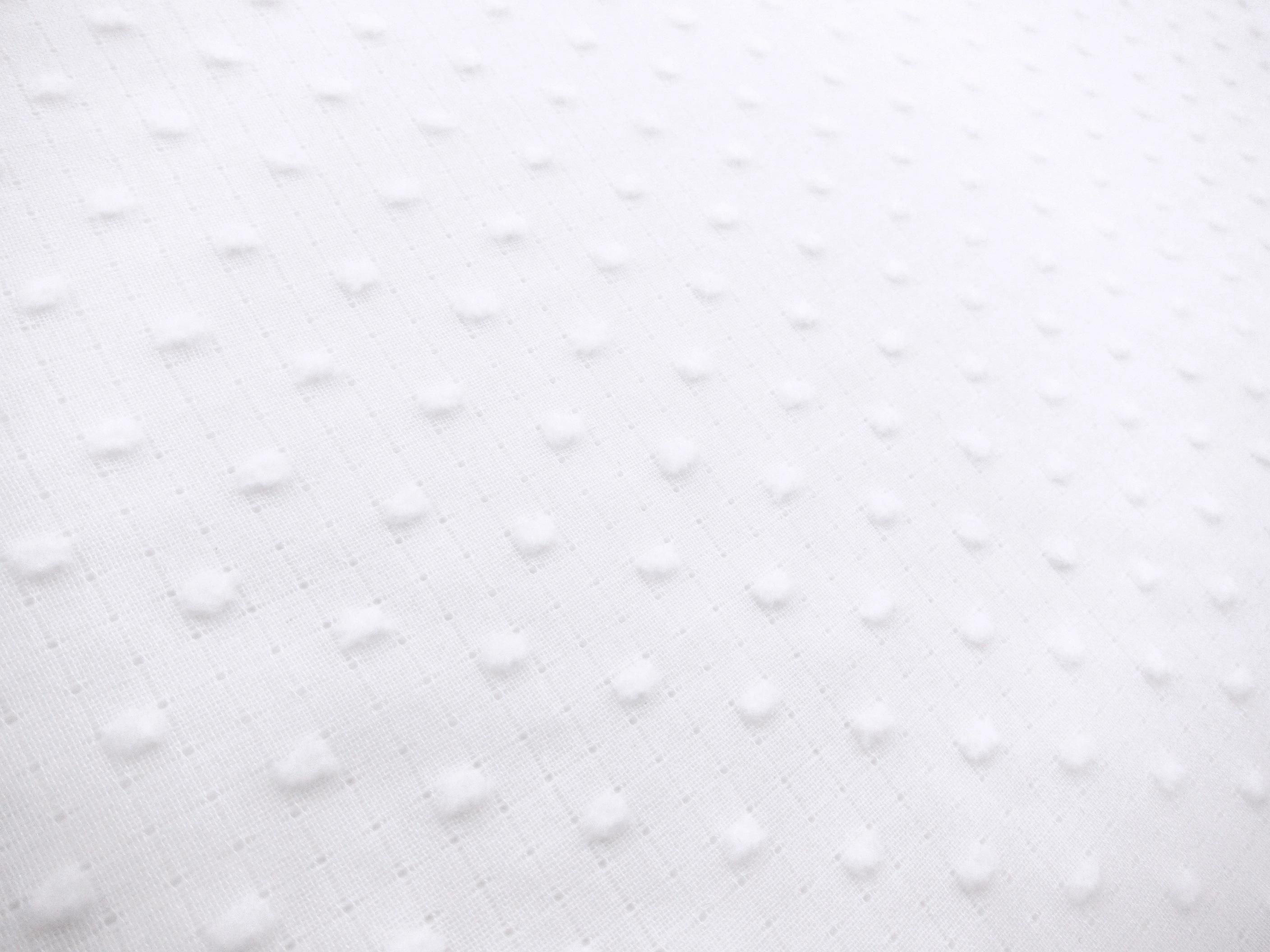 Cotton Plumetis in White0