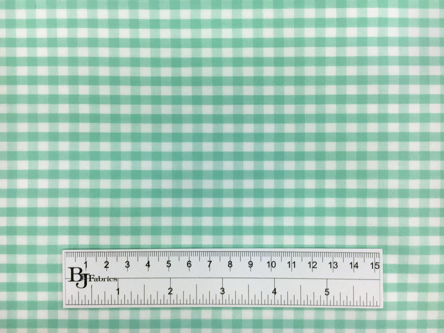 1/4" Cotton Gingham in Seafoam3