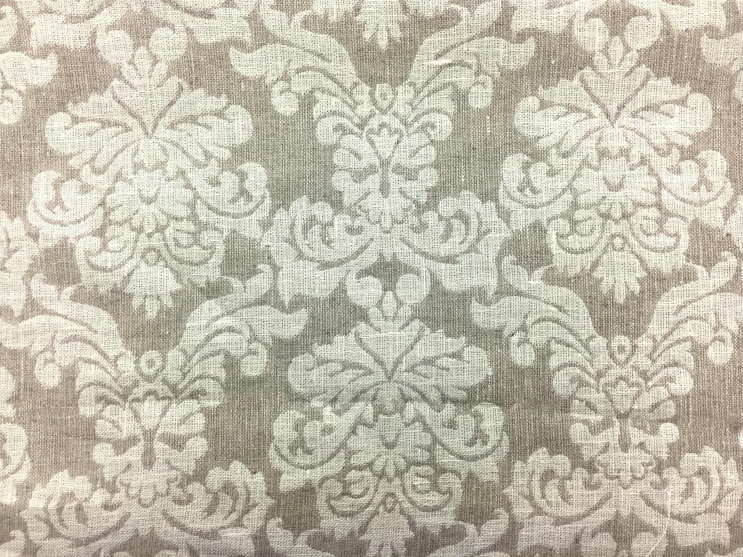Doubleface Upholstery Linen Damask With Filigree1