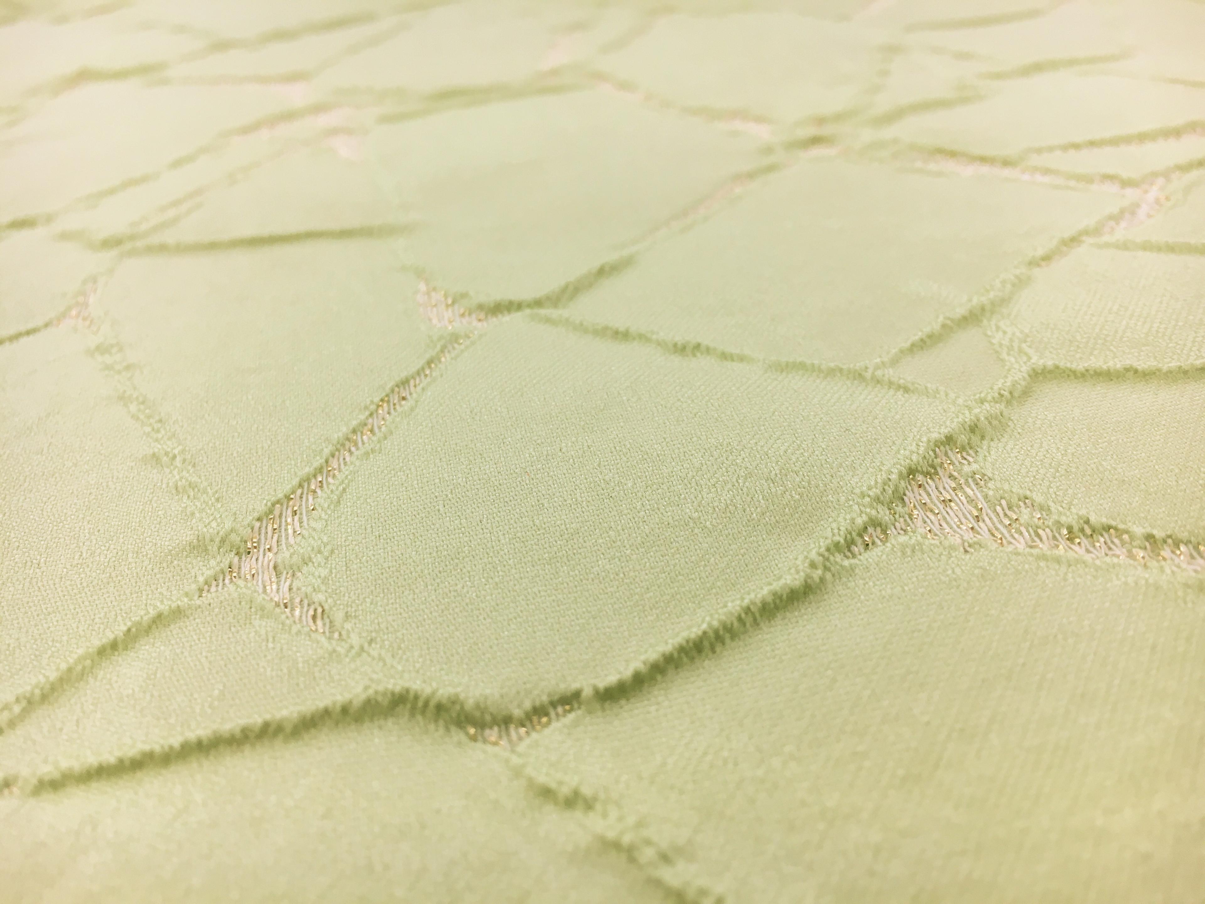 Silk and Polyester Blend Metallic Cloqué Brocade with Cracked Texture2