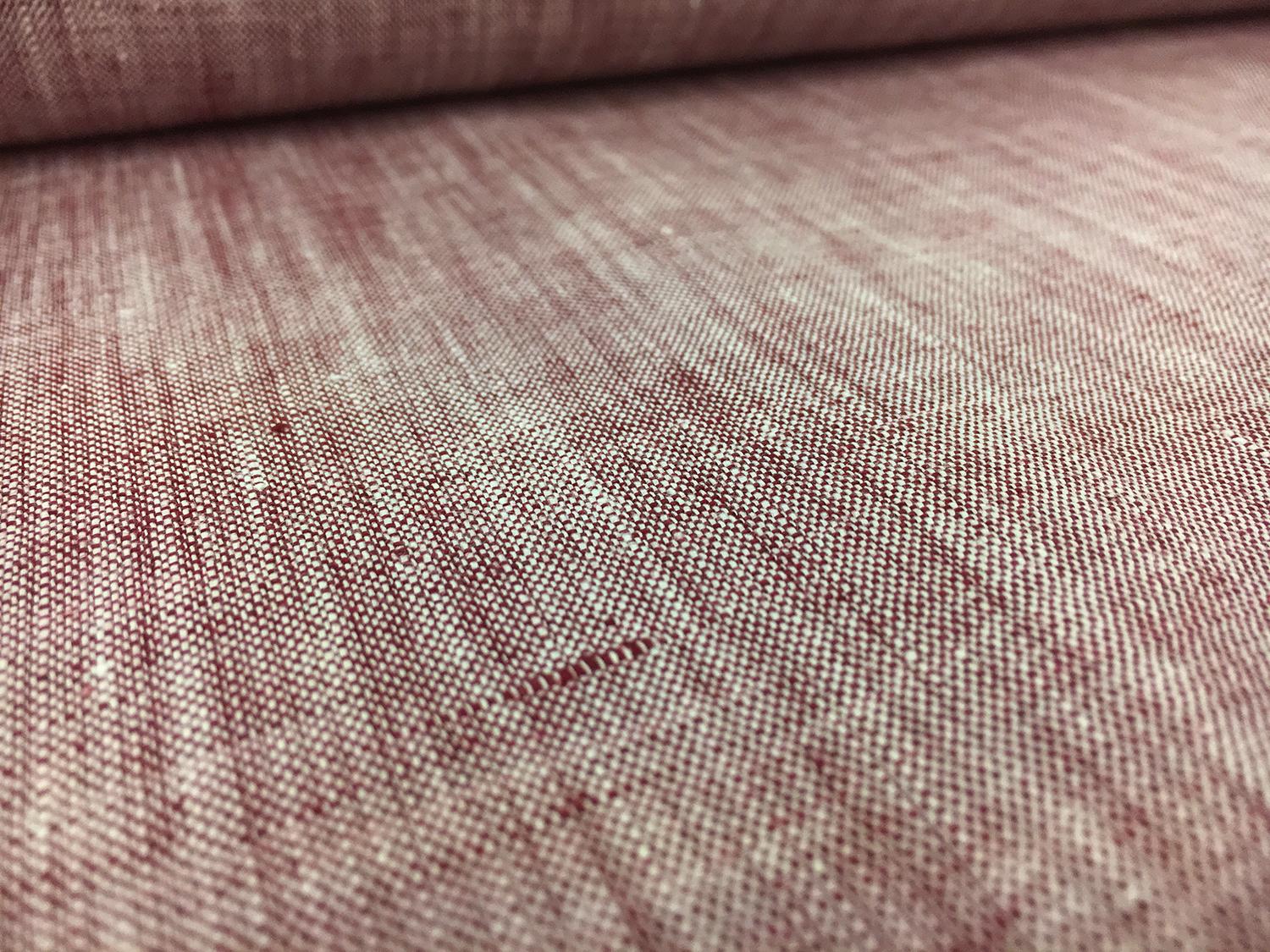 Two Toned Lightweight Linen in White Raspberry0