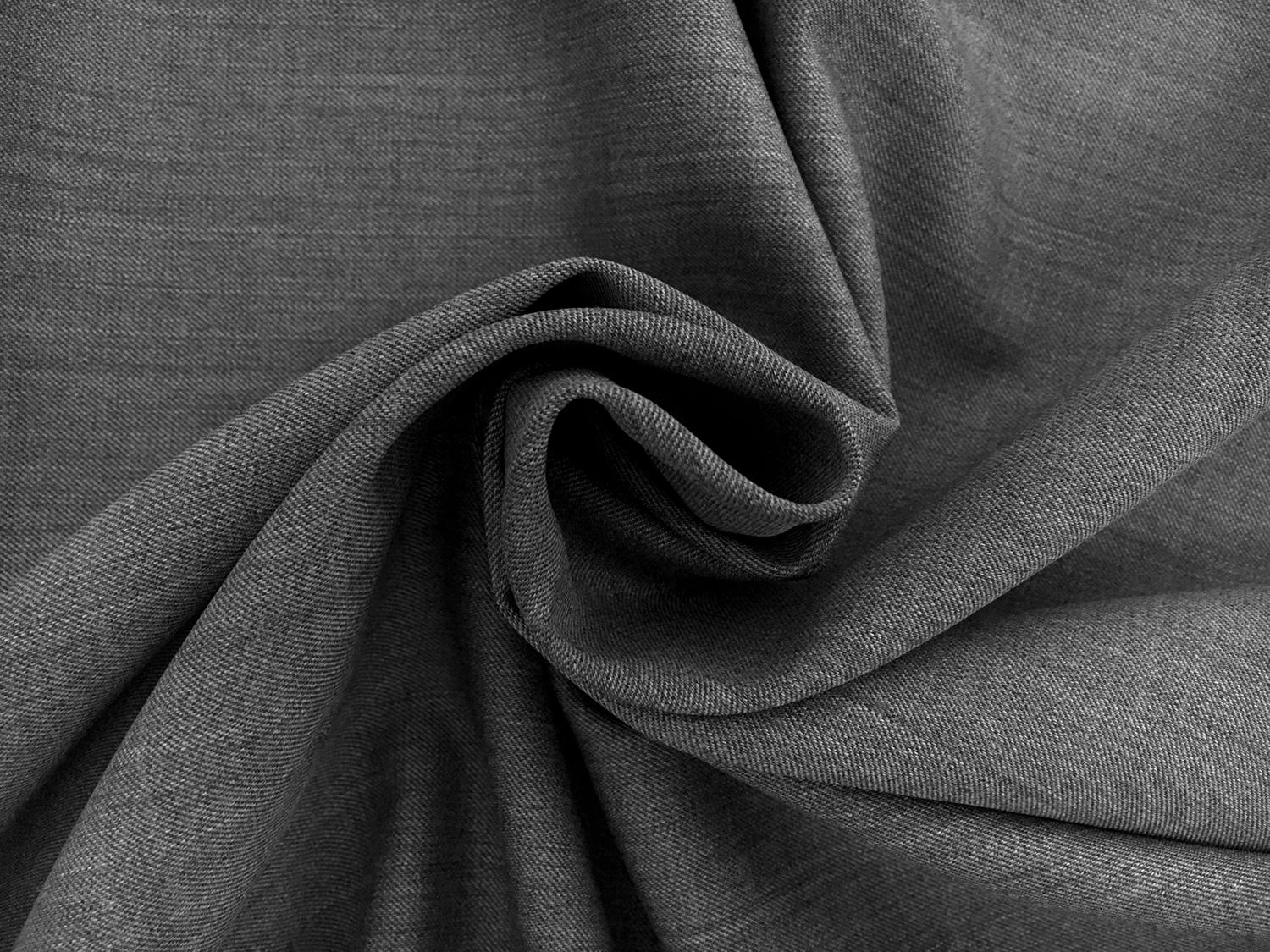 Poly Wool Stretch Gabardine in Ash Grey1
