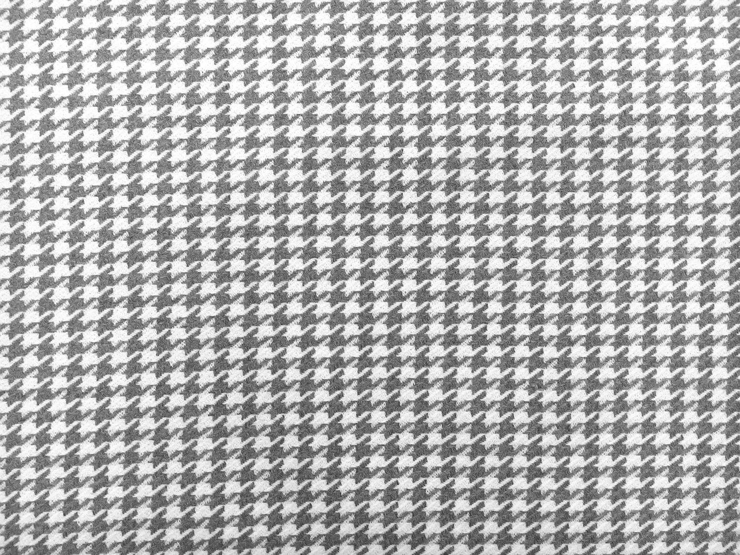 Italian Virgin Wool Houndstooth in Grey0