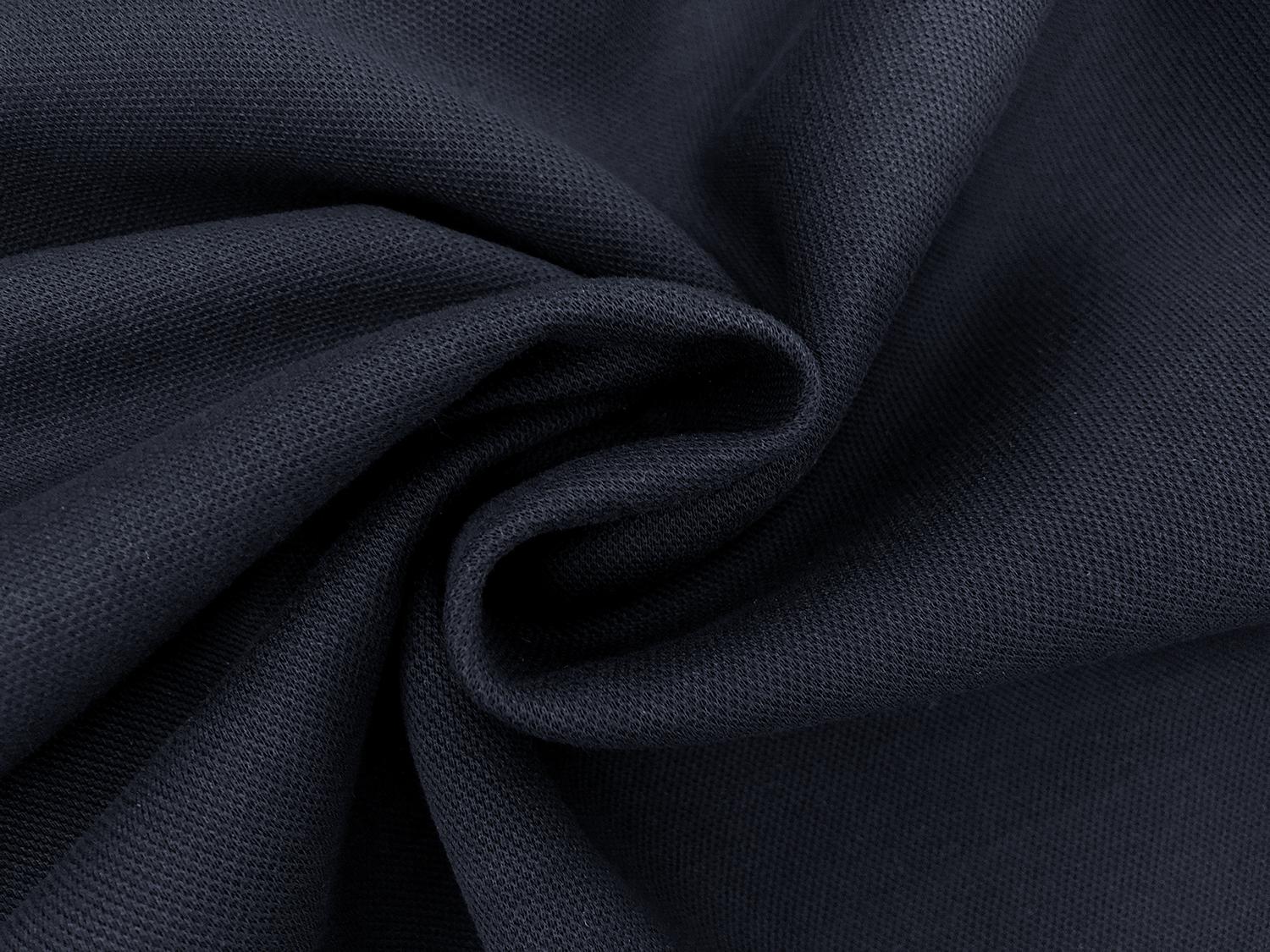 Japanese Cotton Blend Heavy Pique Knit in Navy1