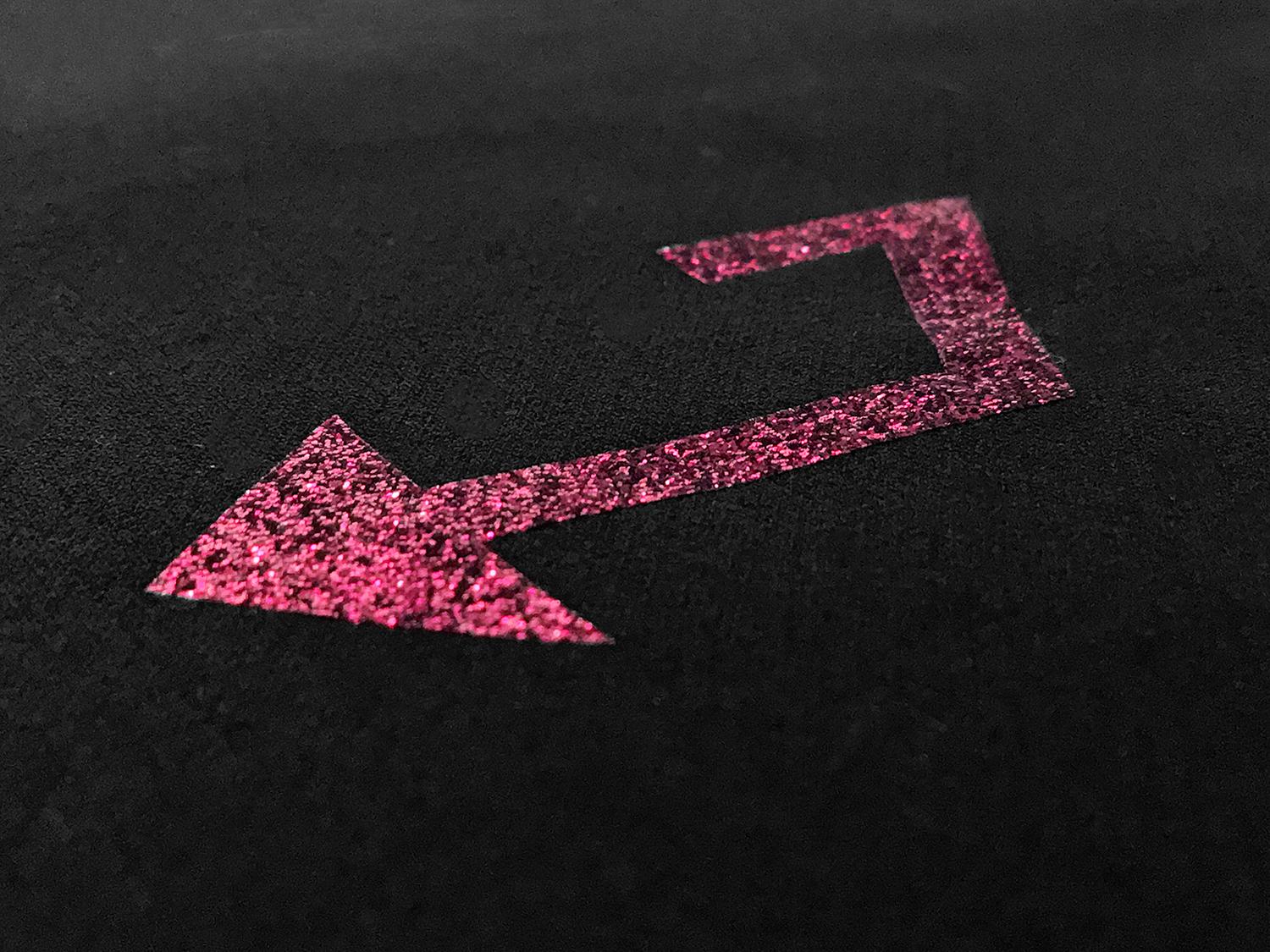 Heat Transfer Polyester Glitter Adhesive in Hot Pink3