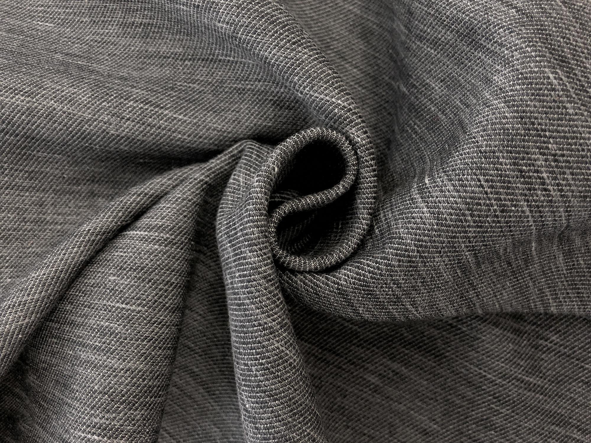 Doubleface Stretch Cotton Twill in Medium Heather Grey2