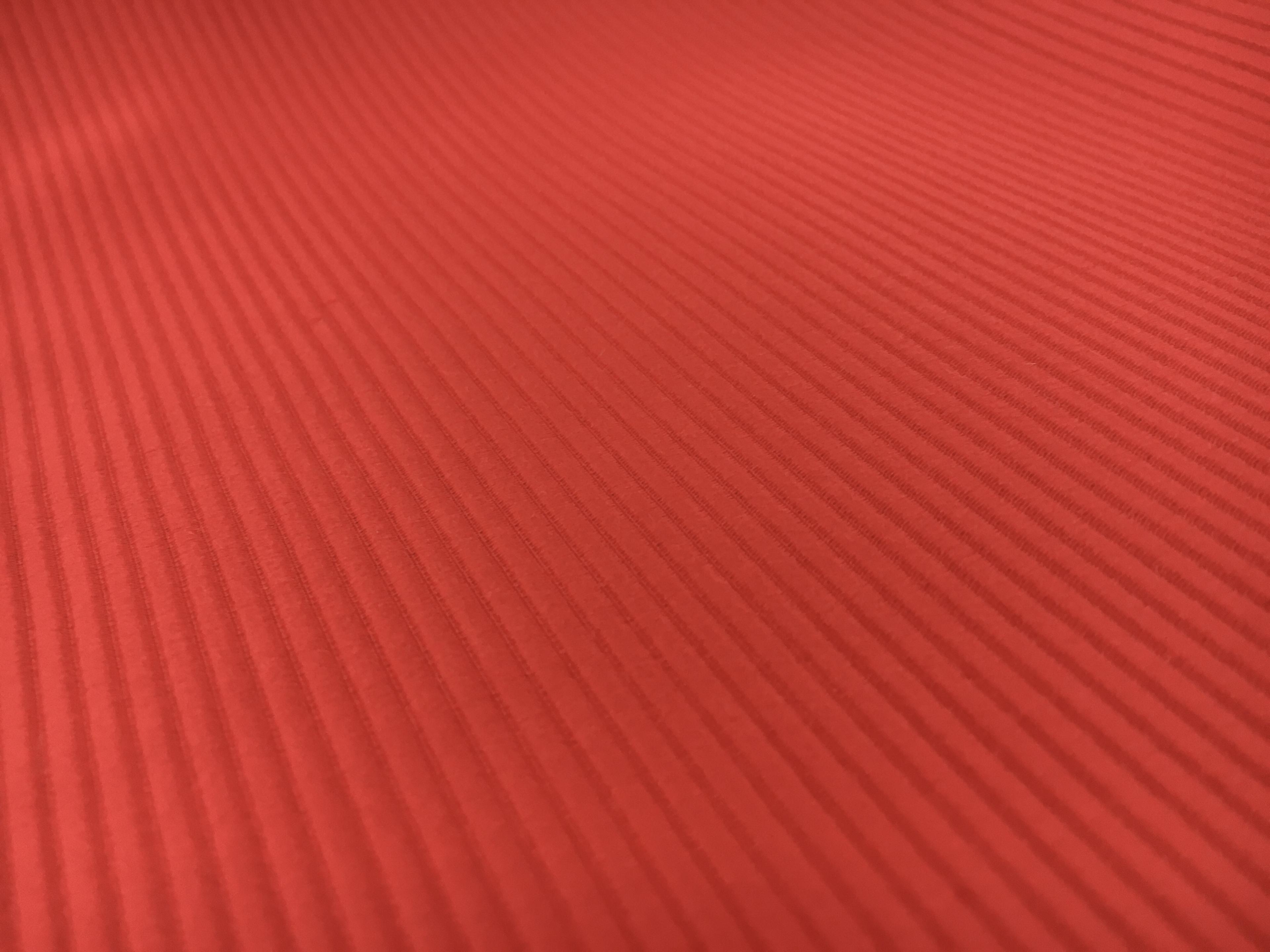 Italian Cotton and Acetate Ottoman in Rosso2