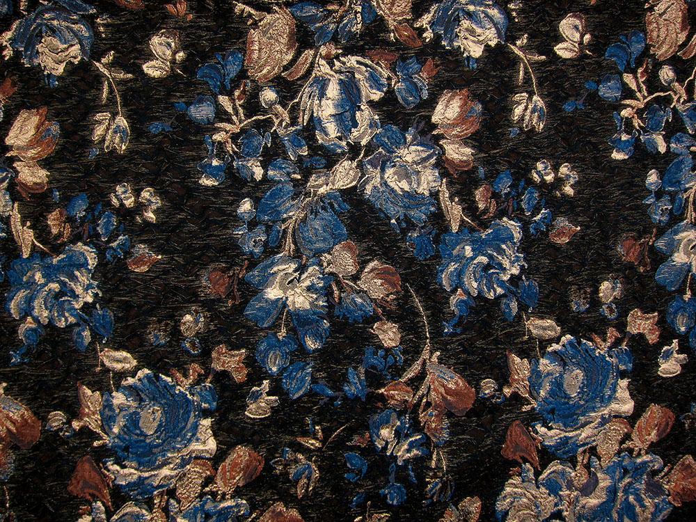 Silk Blend Metallic Floral Cloqué