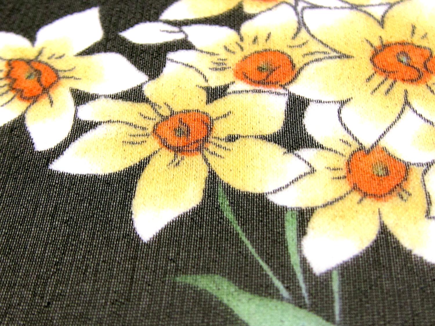 Printed Silk Chiffon with Floral Bouquets2