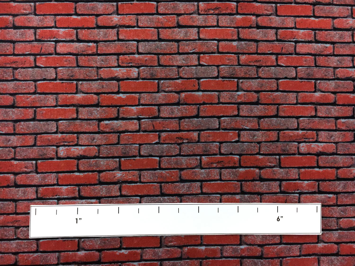Cotton Broadcloth With Brick Wall Print1