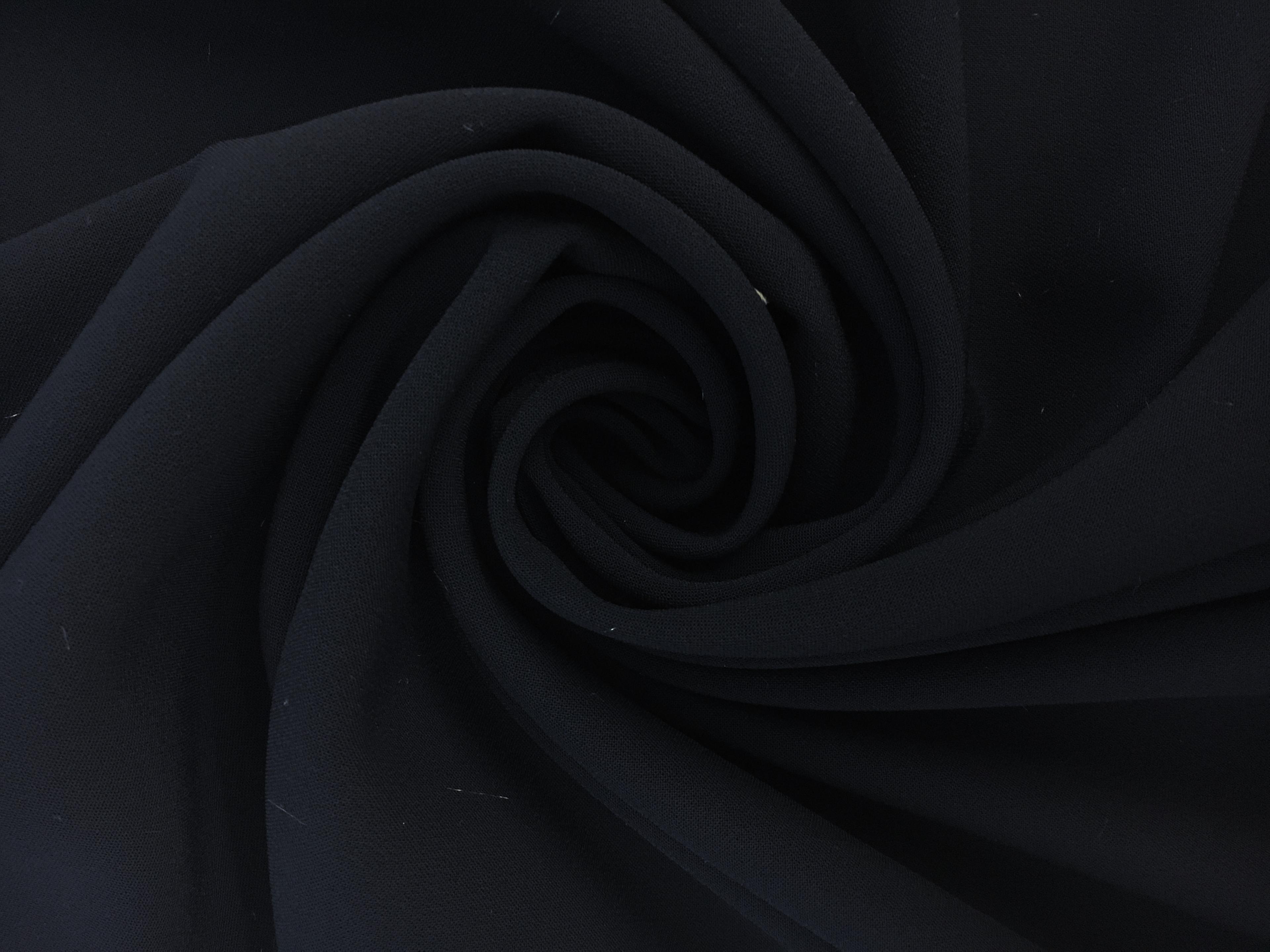 Polyester Stretch Crepe in Midnight Navy