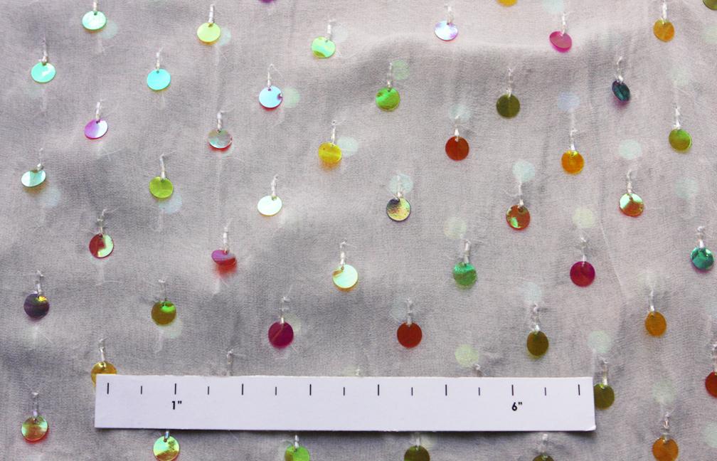 Paillettes on Silk Chiffon1