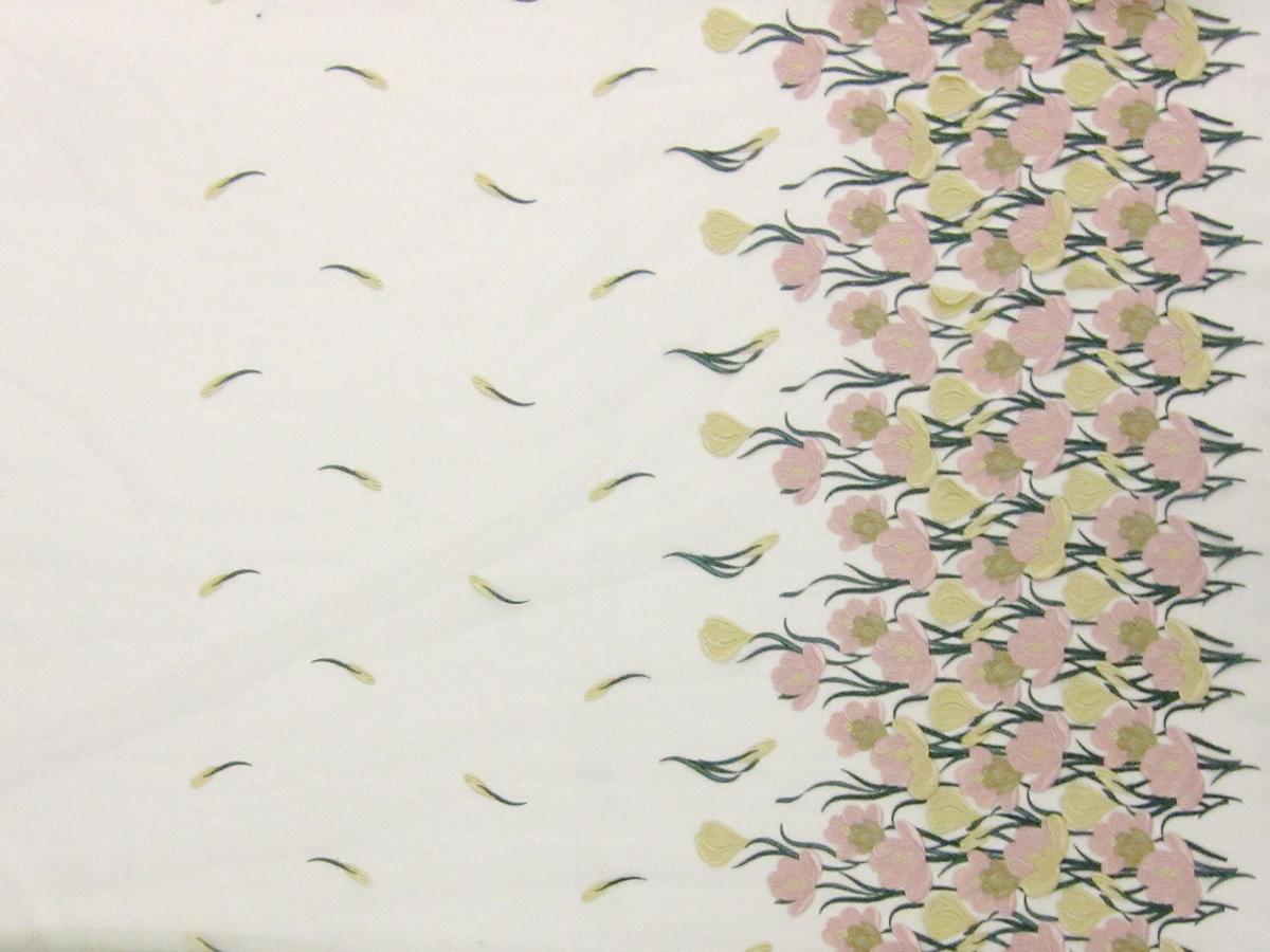 3D Flowers on Embroidered Tulle0