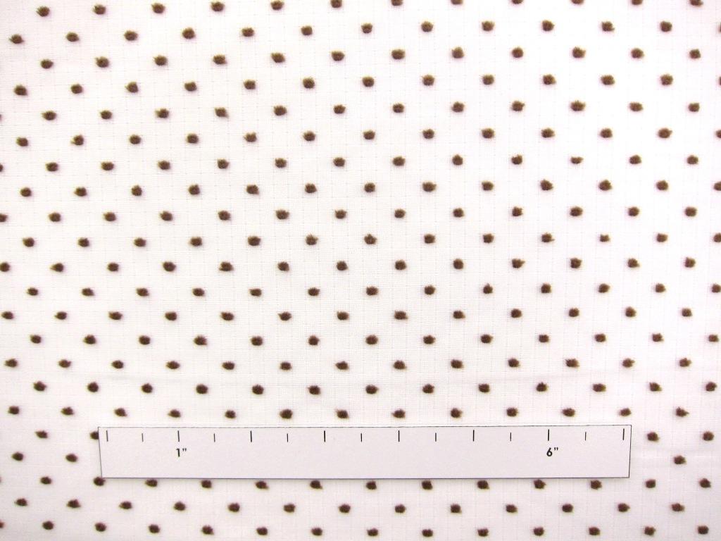 Cotton Plumetis in Brown1