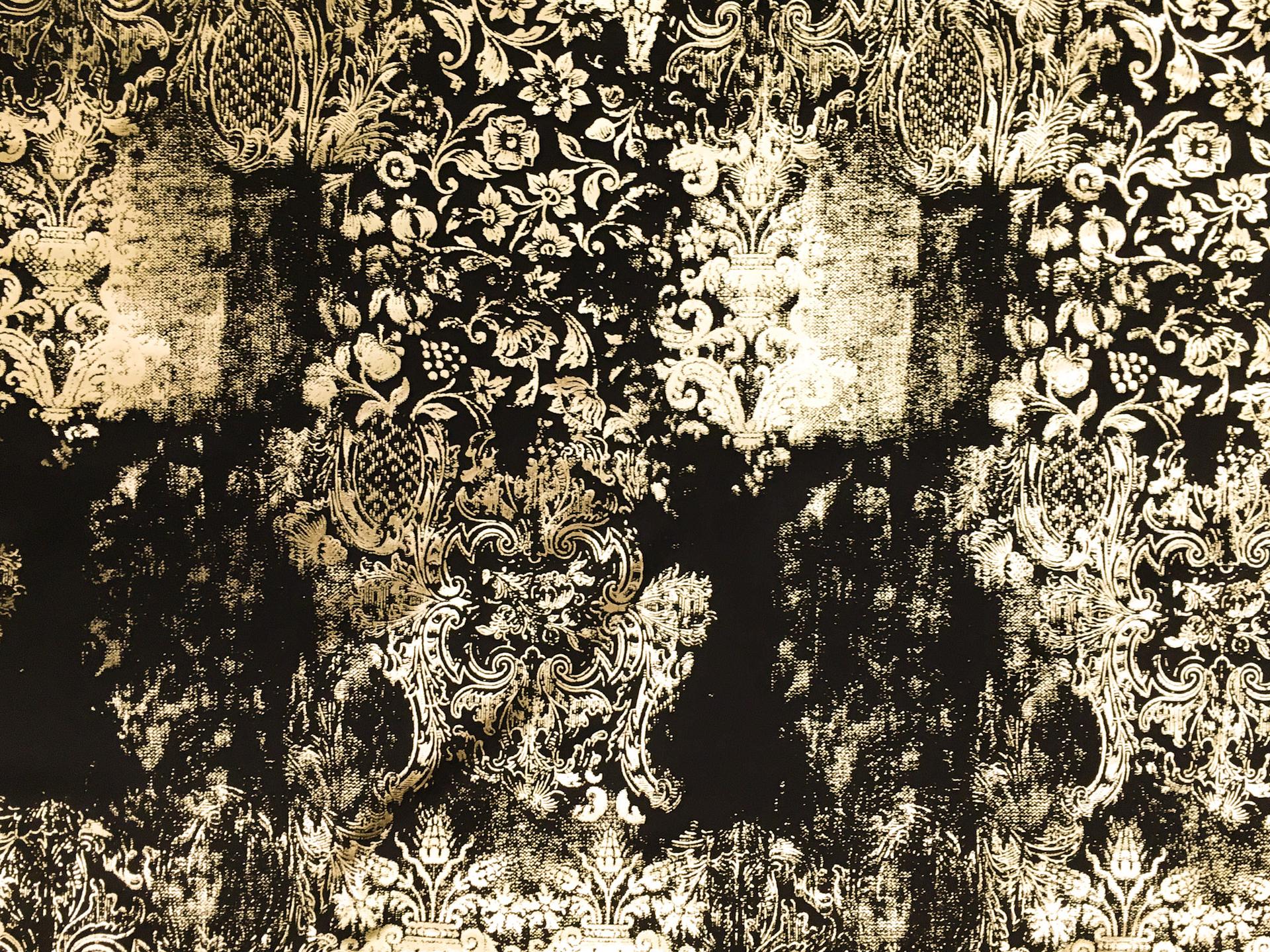 Printed Silk and Metallic Charmeuse0