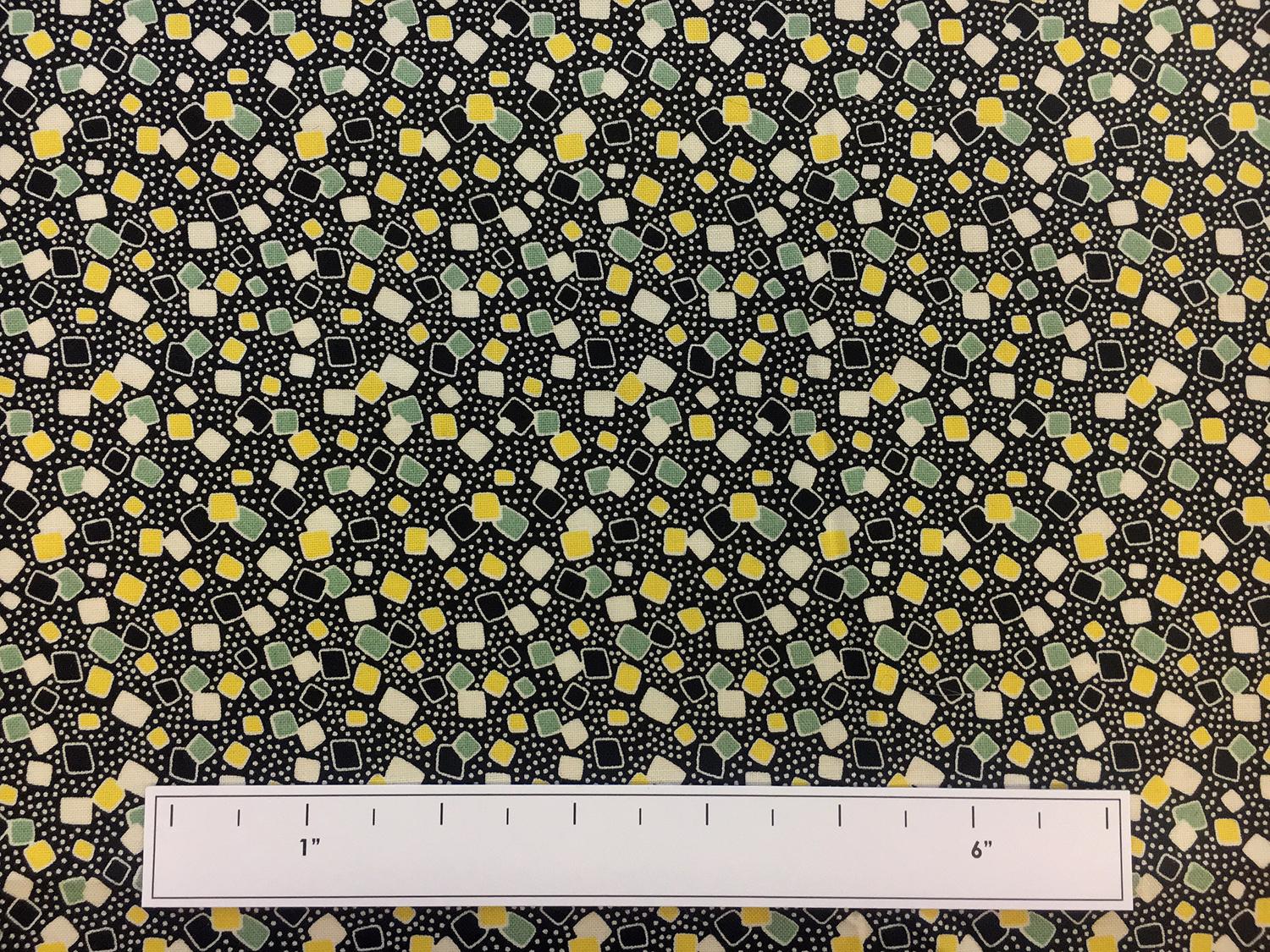 Cotton Broadcloth Squares and Dots Print3