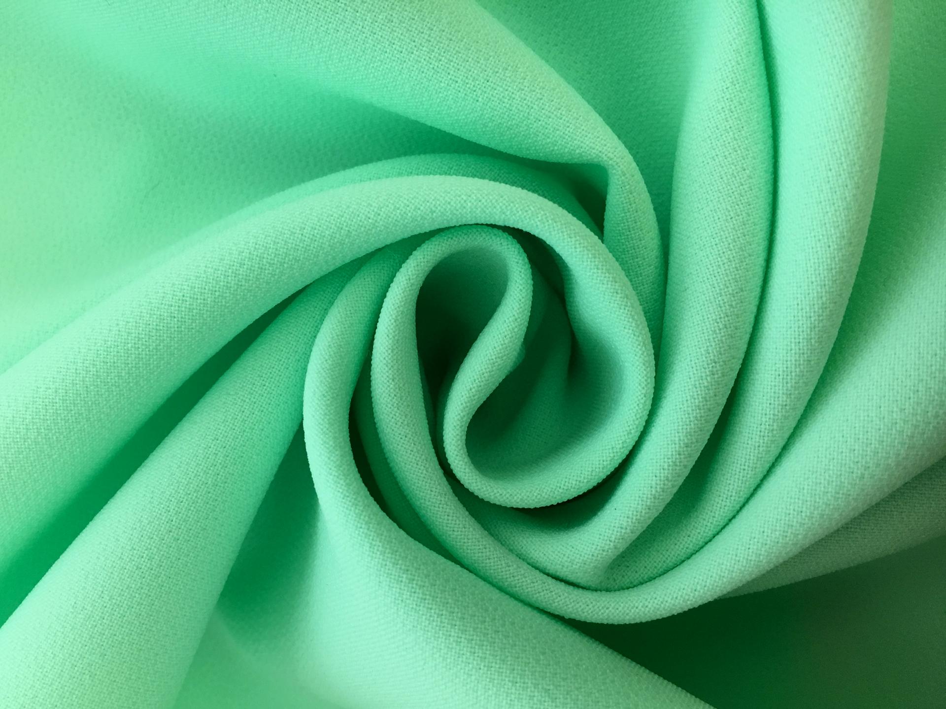 Polyester Stretch Crepe in Mint Green0
