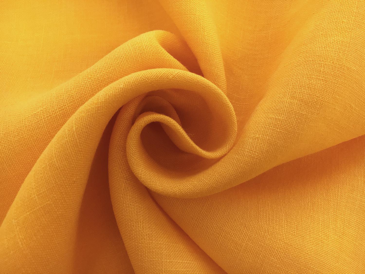 Belgian Sanforized Linen in Egg Yolk Yellow1