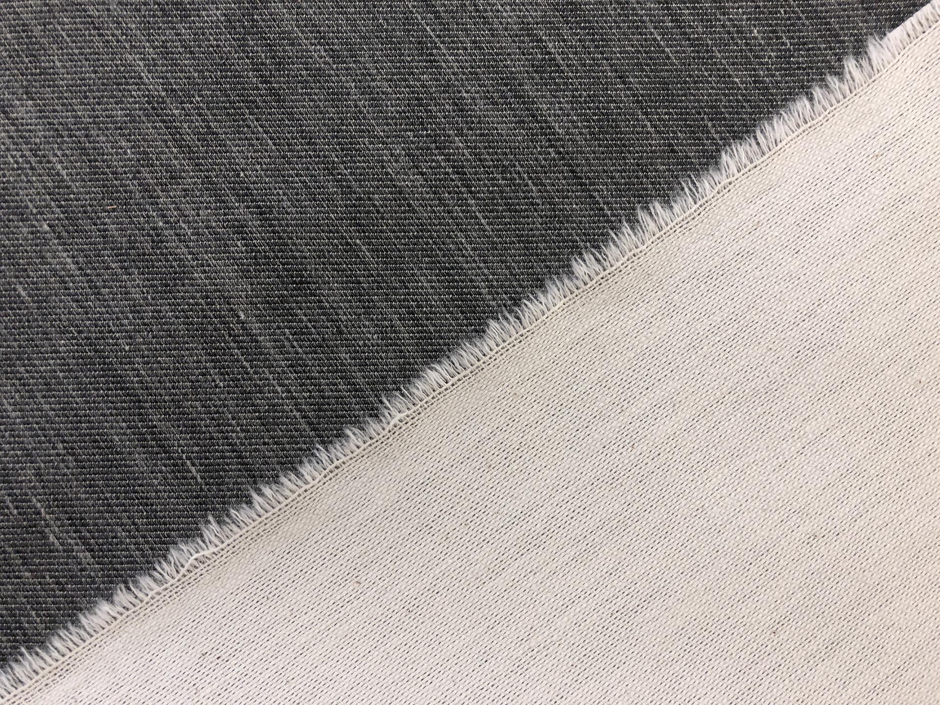 Doubleface Stretch Cotton Twill in Medium Heather Grey0