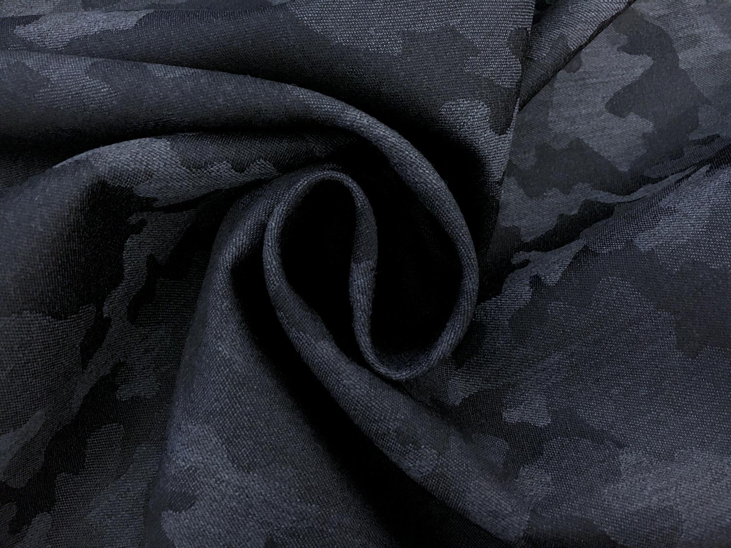 Italian Wool Camouflage Jacquard Suiting in Indigo1